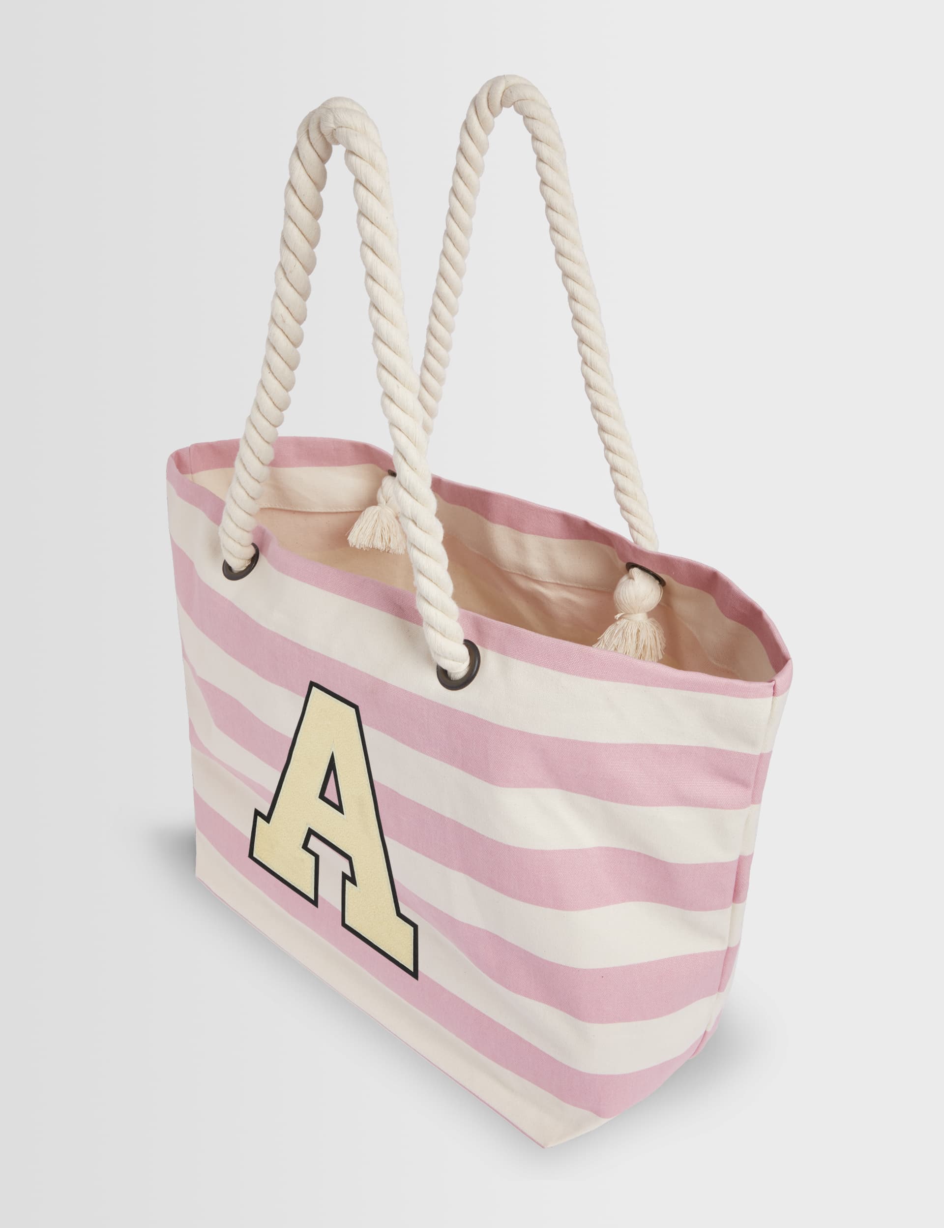 Alphabet Personalised Beach Bag - Pink Mix, Pink Mix