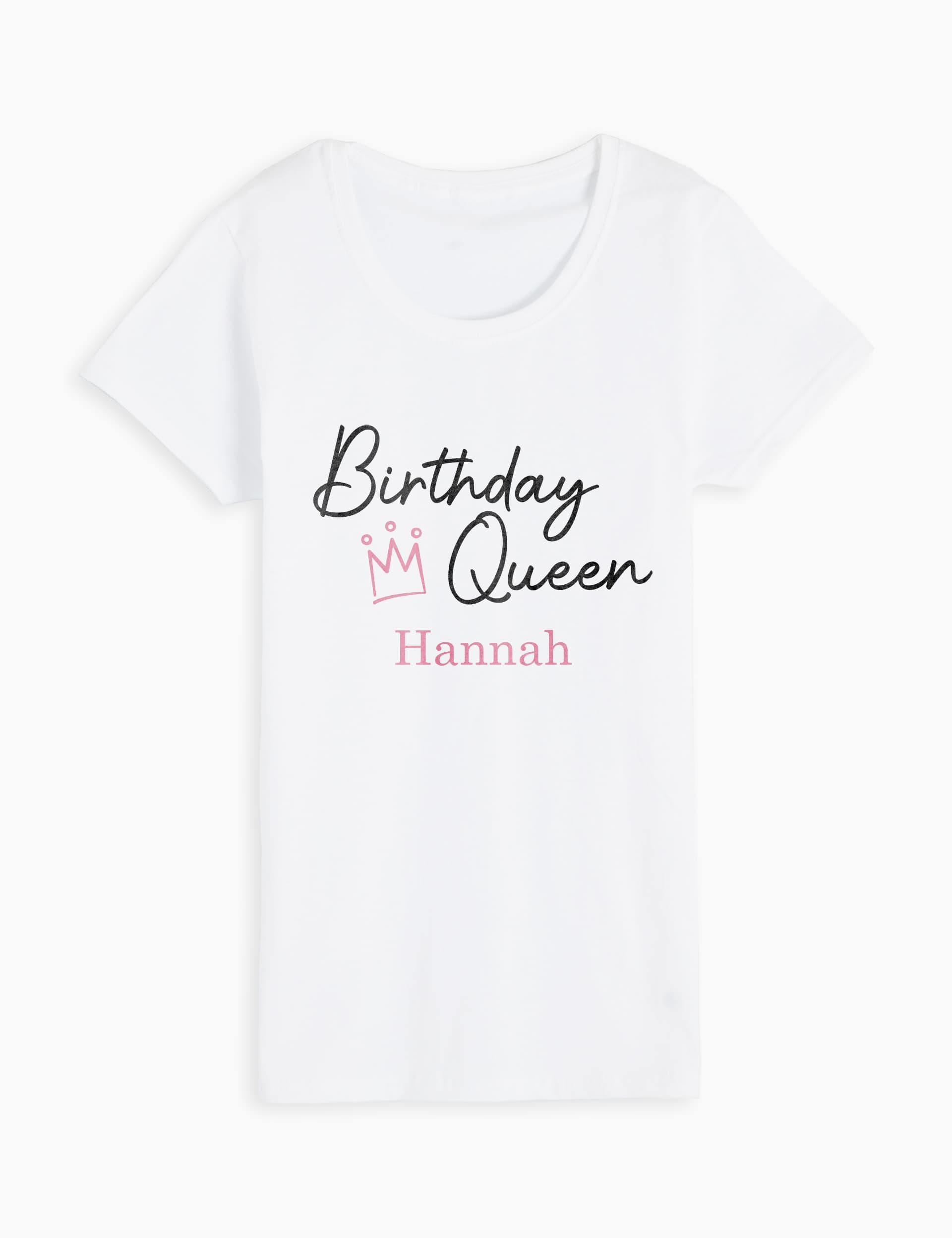 Dollymix Personalised Ladies Birthday T-Shirt - XL - White, White