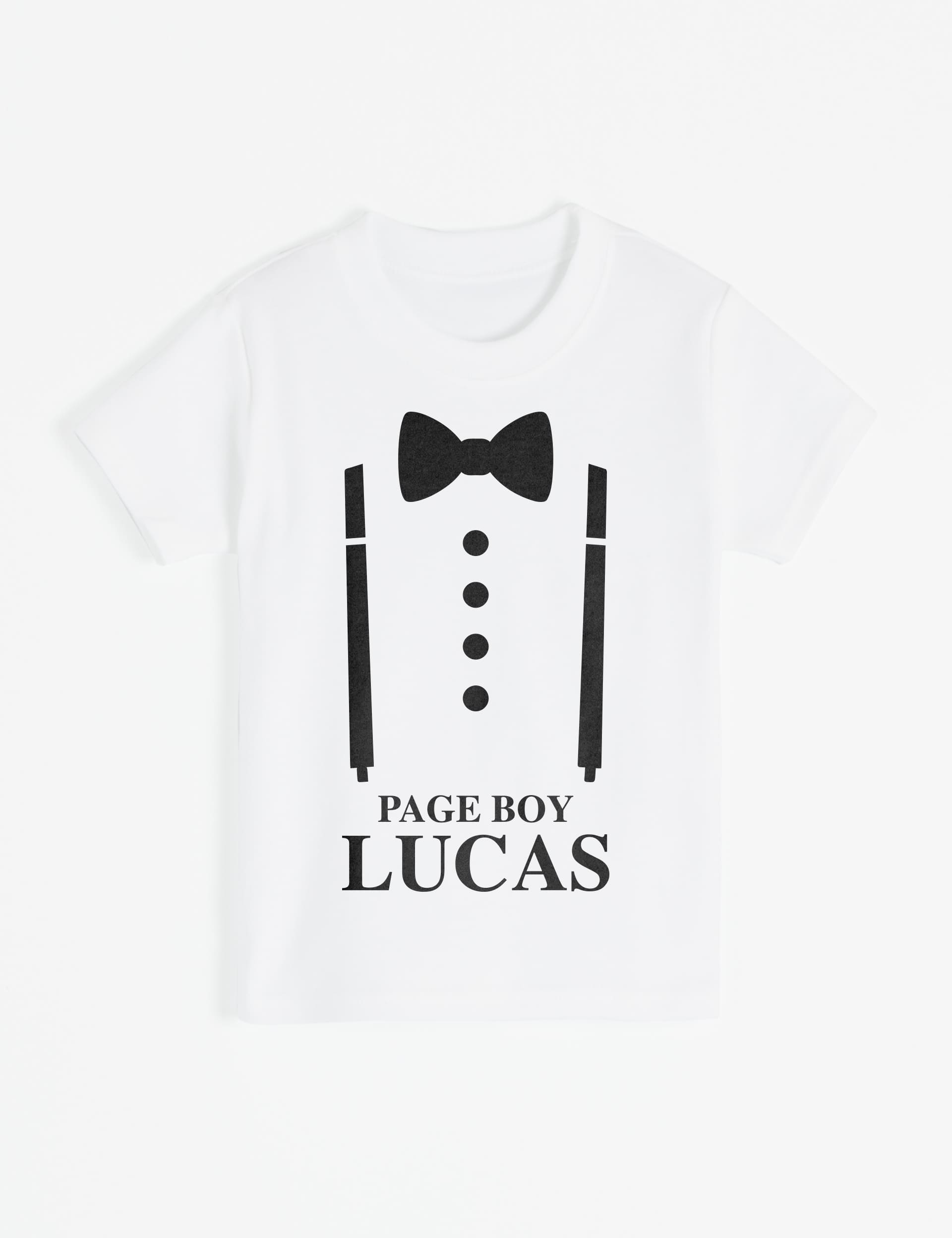 Dollymix Personalised Kids Page Boys T-Shirt (3-12 Yrs)