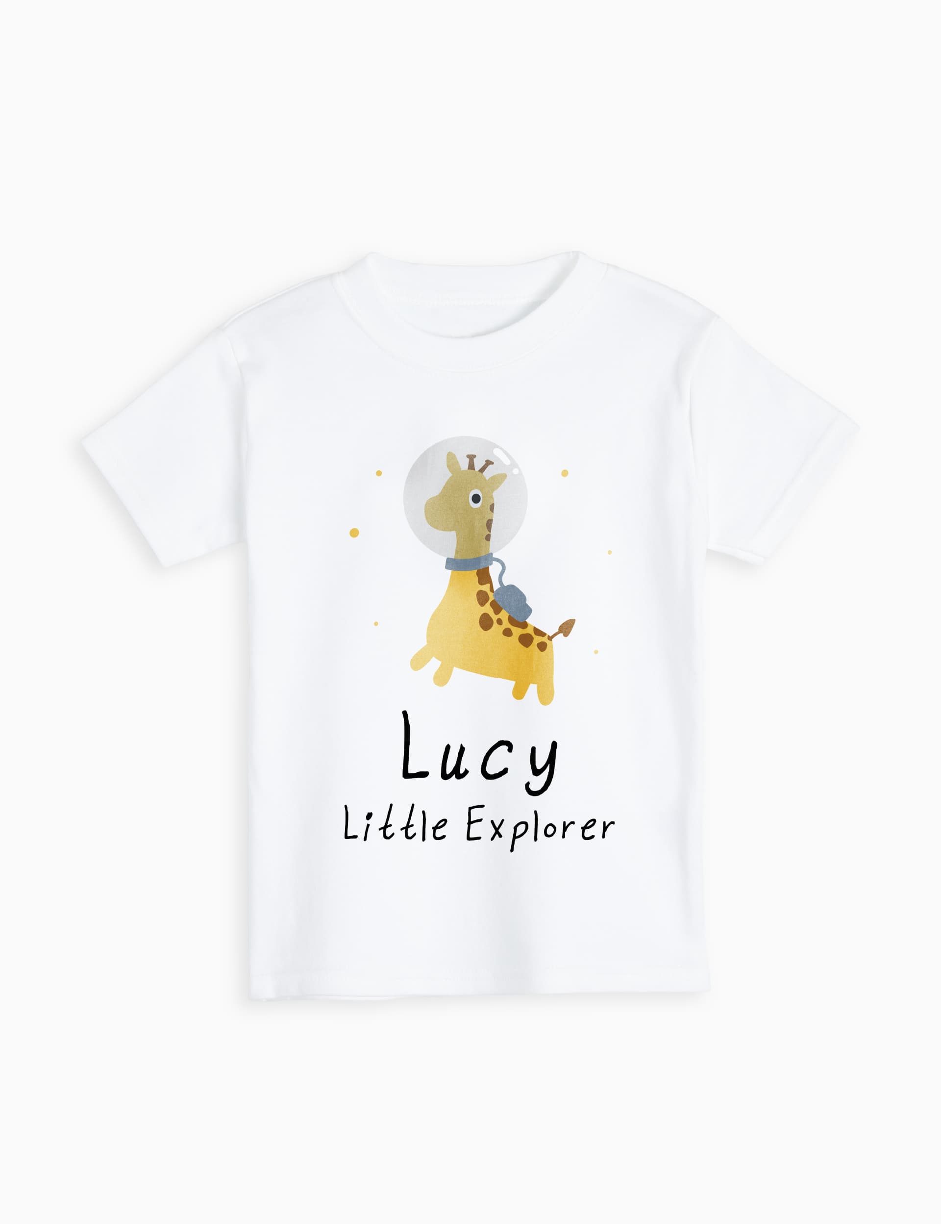 Dollymix Personalised Little Explorer T-Shirt (6 Mths-6 Yrs) - 6-12M - White, White