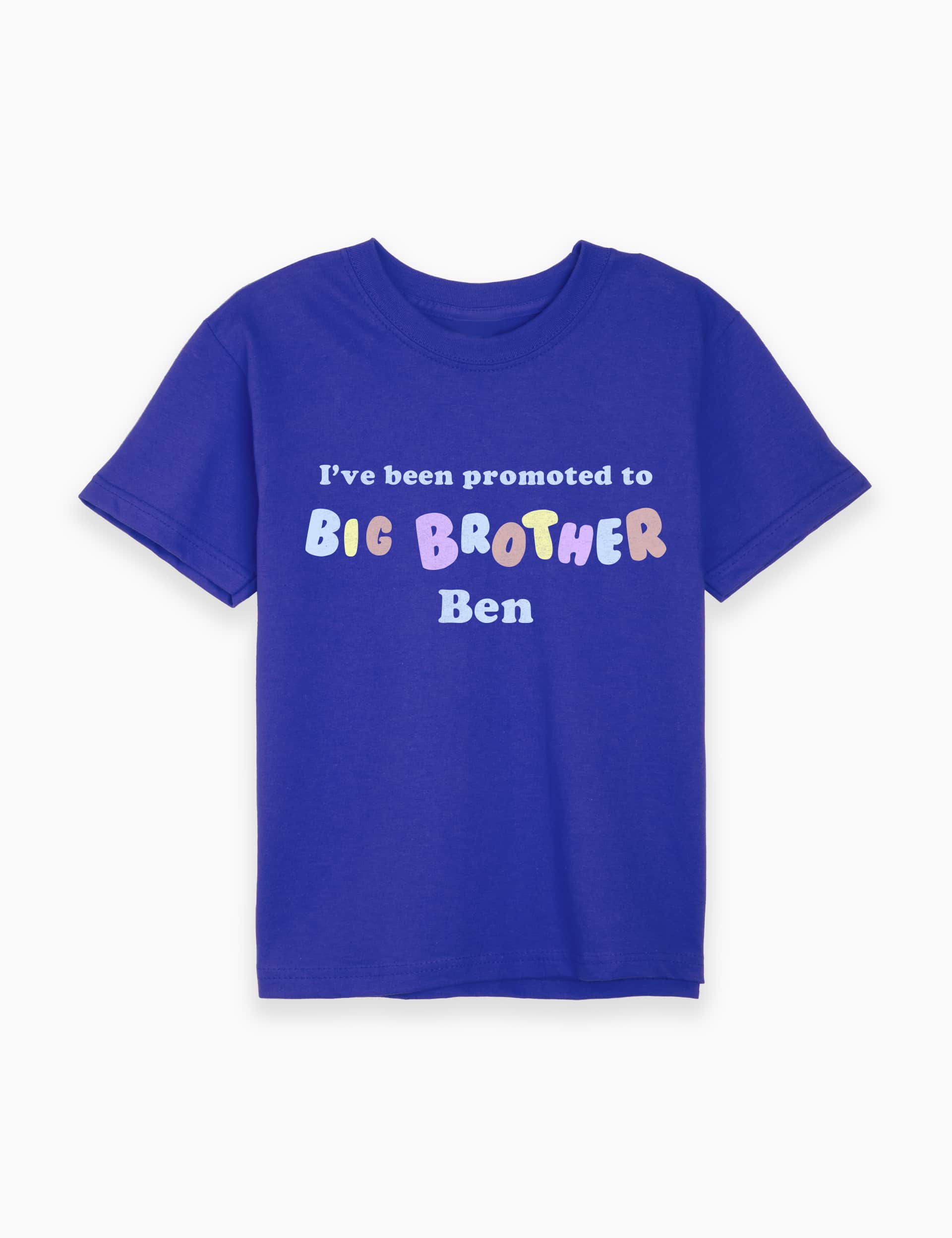 Dollymix Boys Personalised Big Brother T-Shirt (3-12 Yrs)