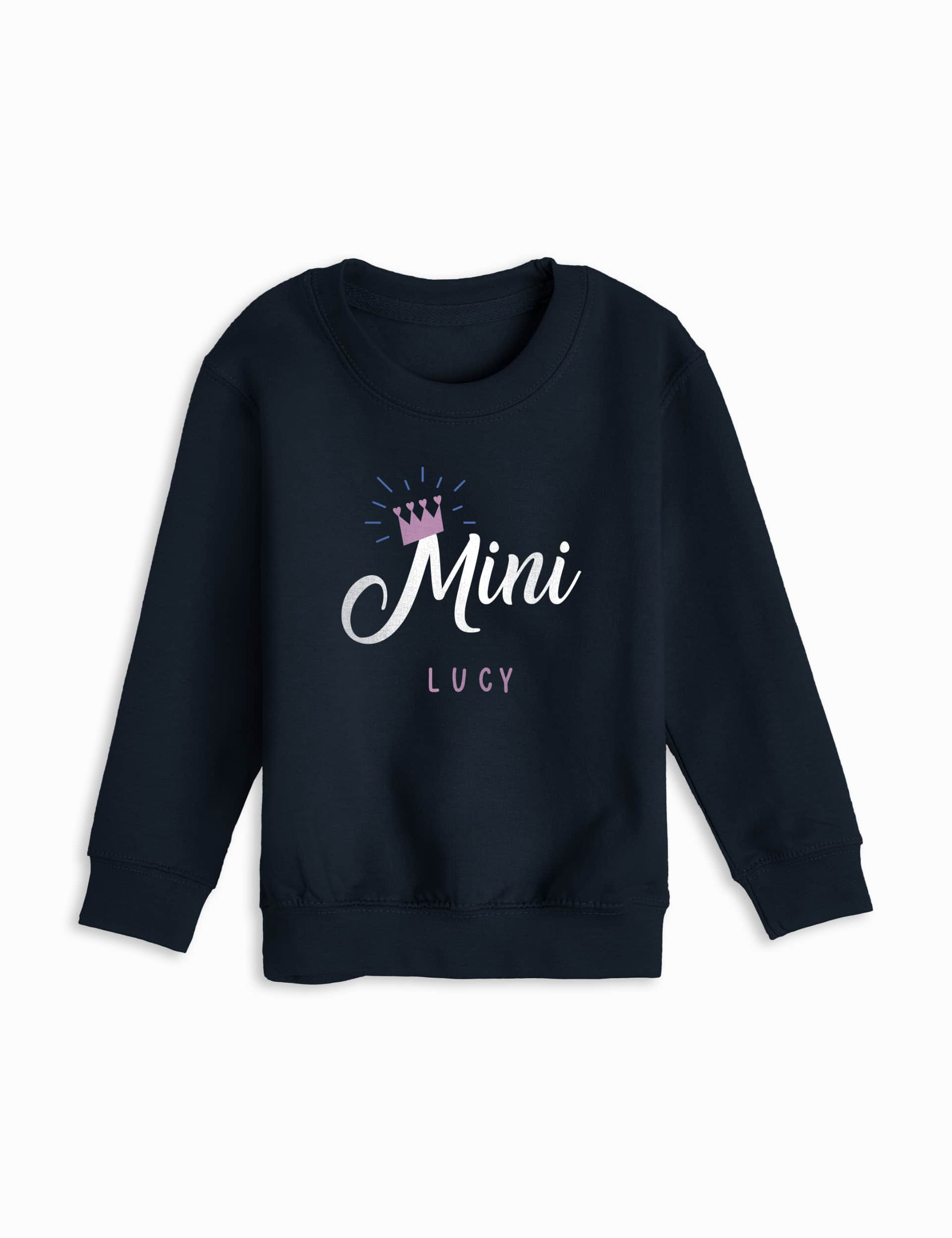 Dollymix Personalised Mini Sweatshirt (3-11 Yrs) - 9-11Y - Navy, Navy