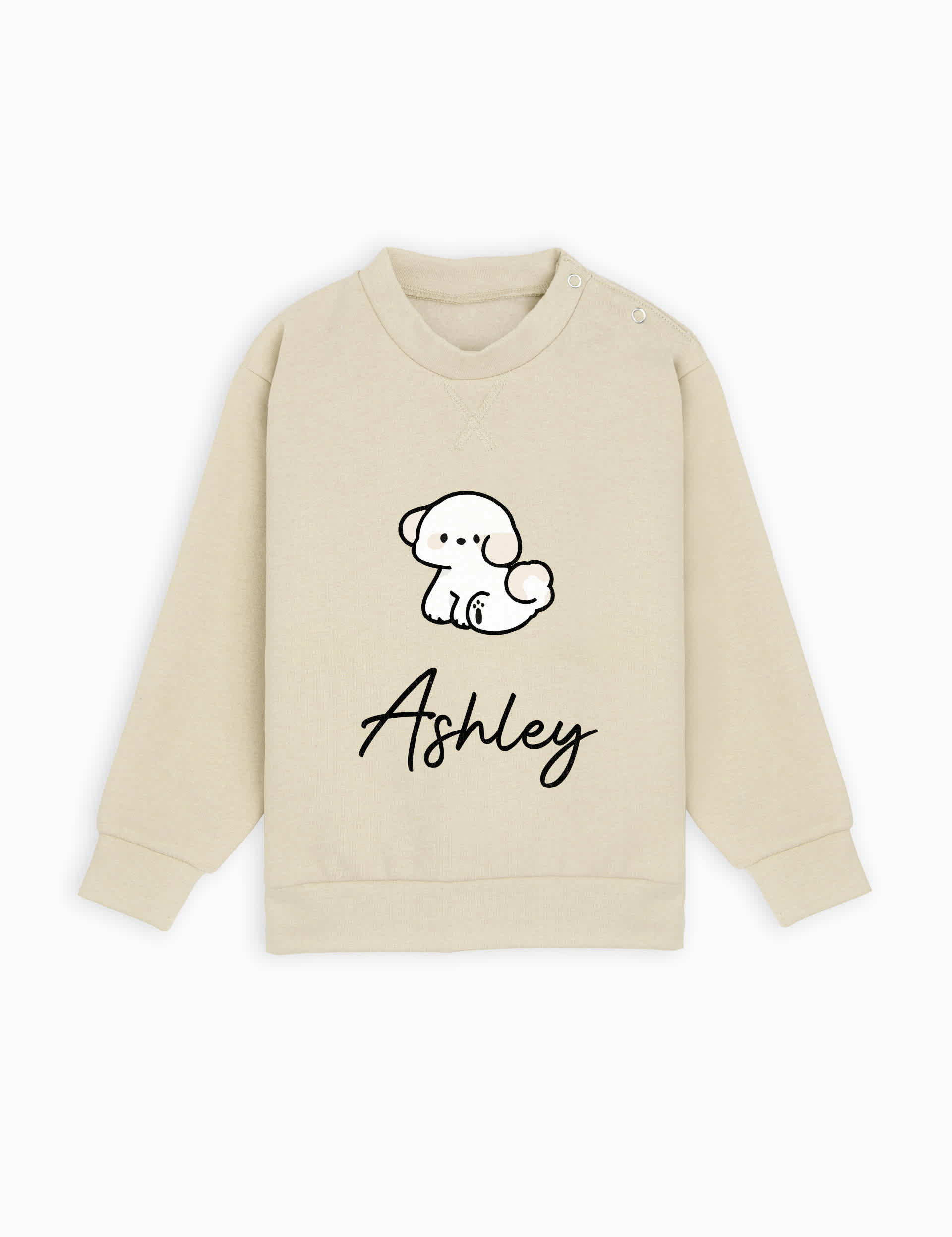Dollymix Girls Personalised Puppy Sweatshirt (1-6 Yrs)