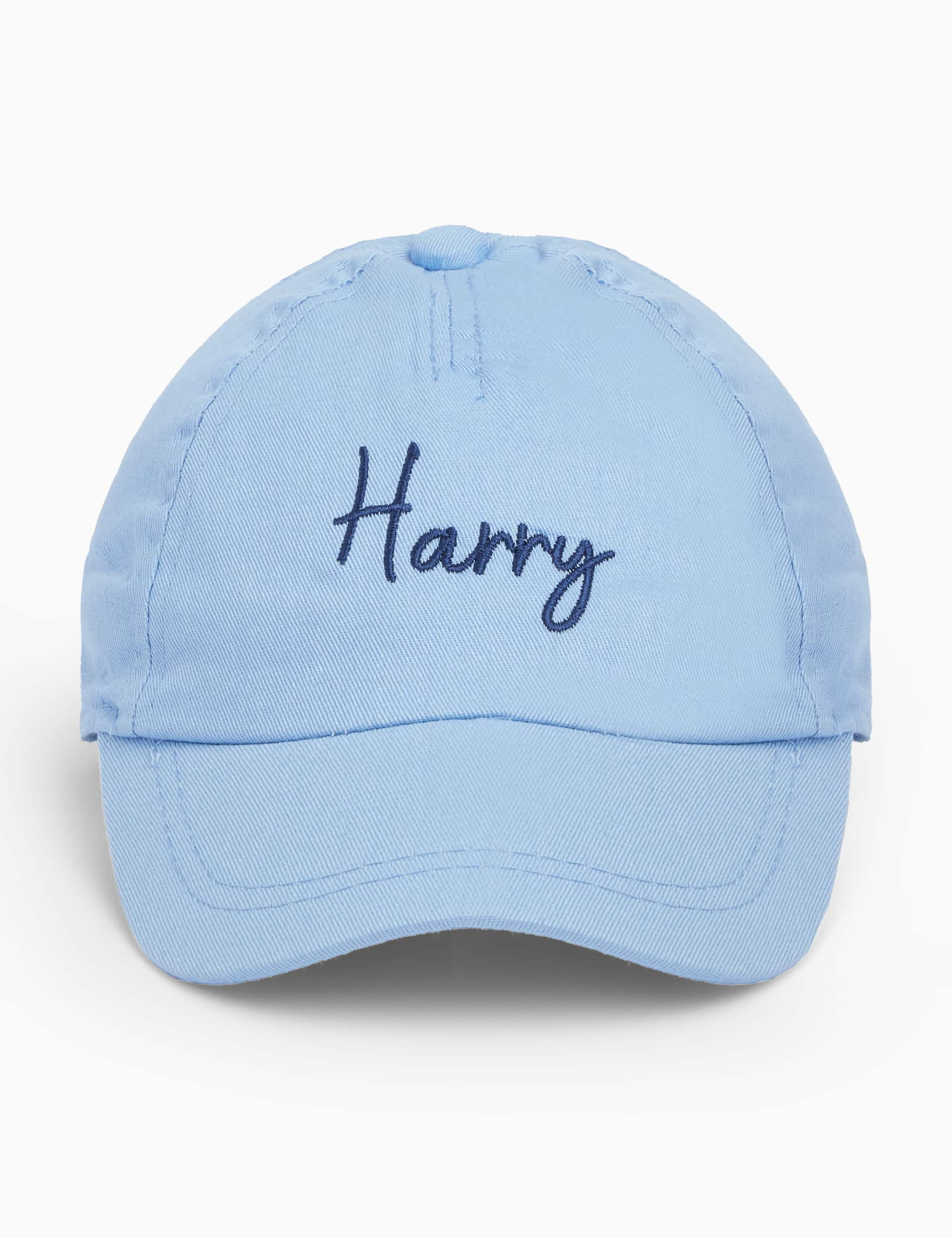 Dollymix Boys Personalised Cap (1-4 Yrs) - 3-4 Y - Blue, Blue