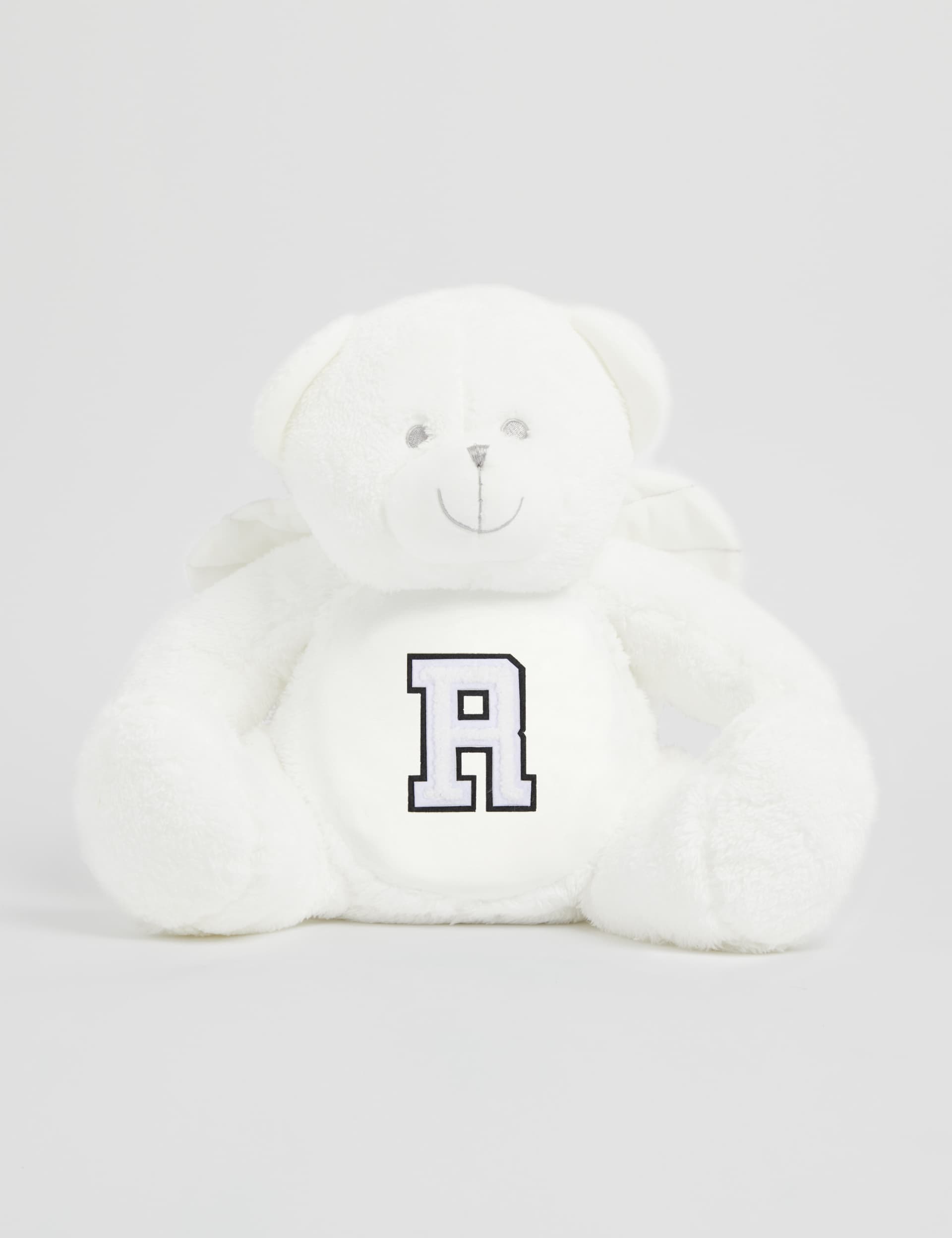 Alphabet Personalised Soft Plush Angel - White, White