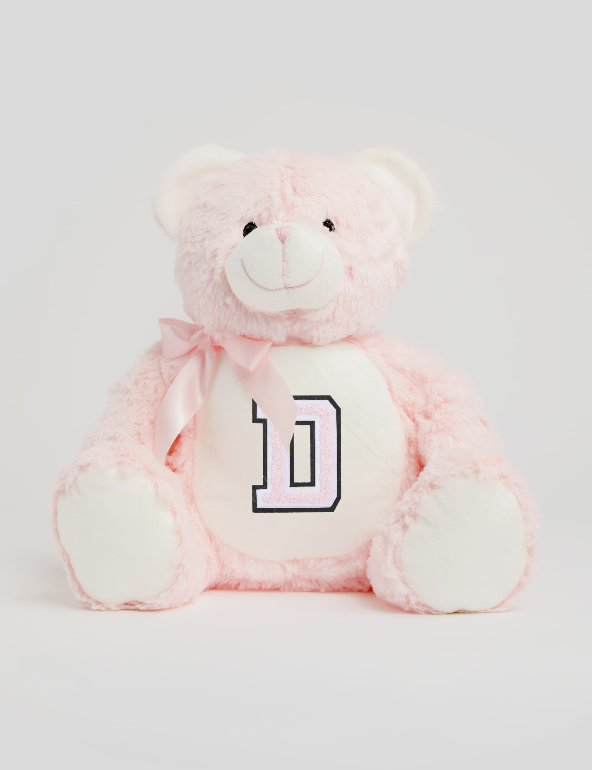 Alphabet Personalised Soft Plush New Baby Bear - Pink, Pink