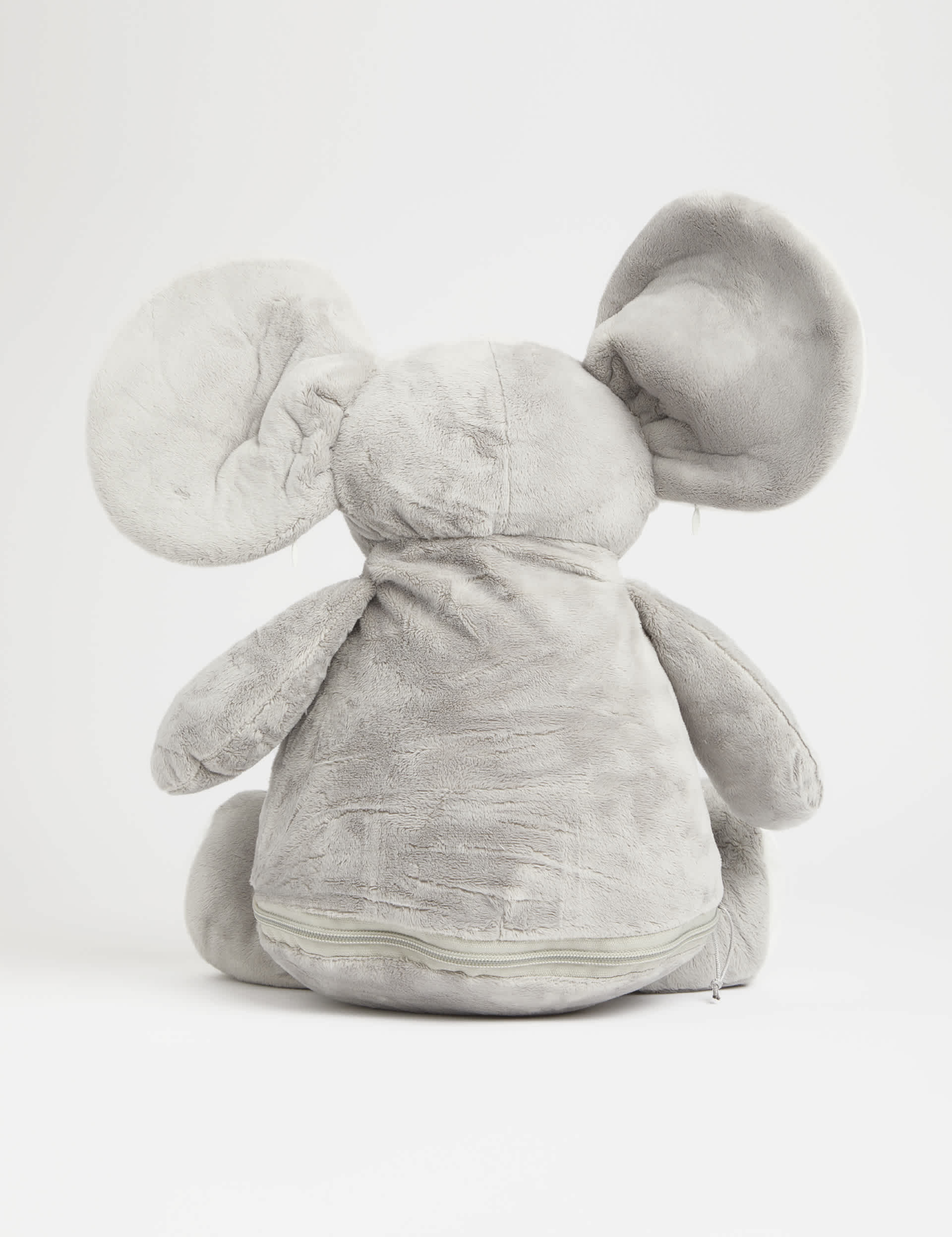 Alphabet Personalised Soft Plush Elephant - Grey, Grey