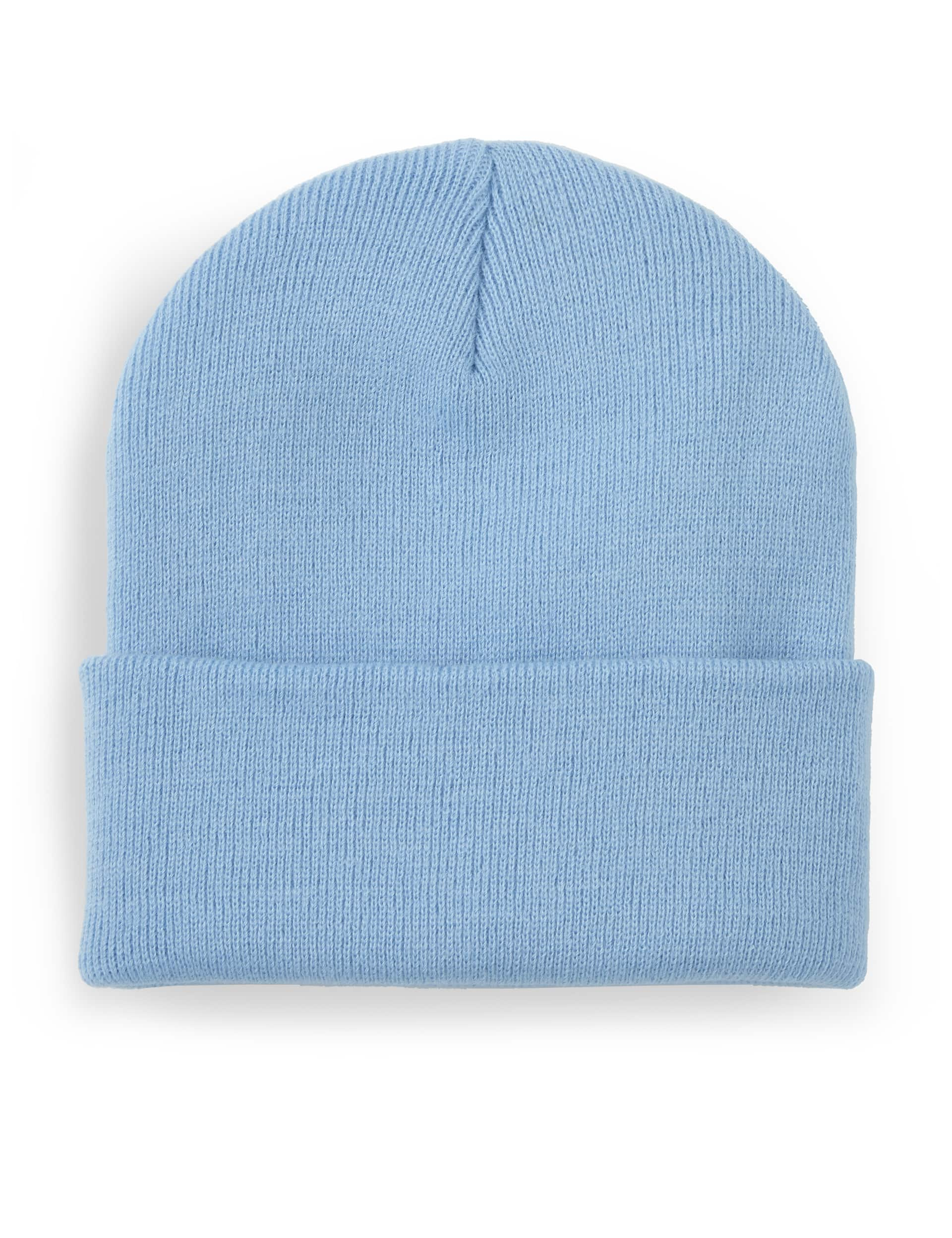 Alphabet Personalised Ladies Cuffed Beanie - Blue, Blue