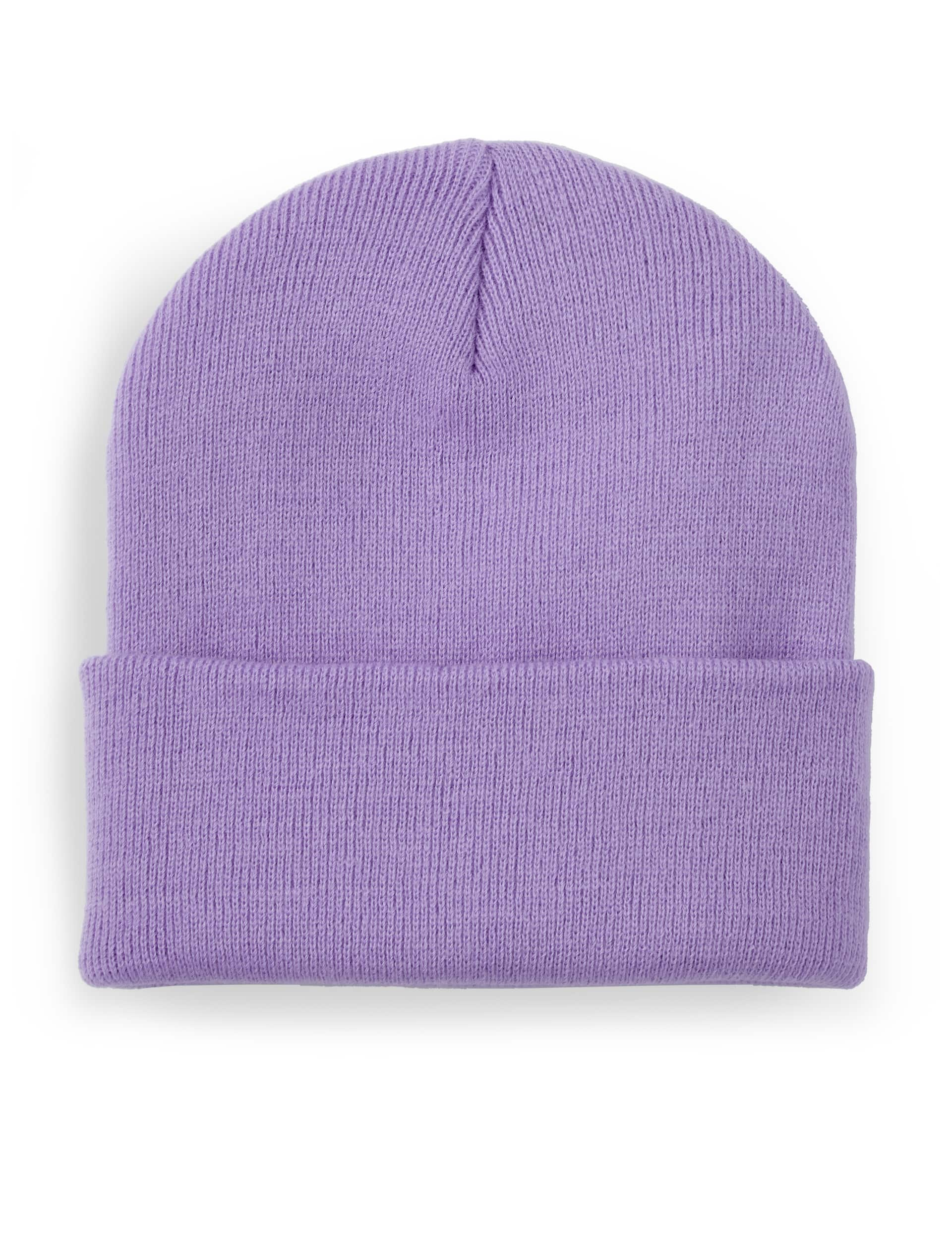 Alphabet Personalised Ladies Cuffed Beanie - Purple, Purple