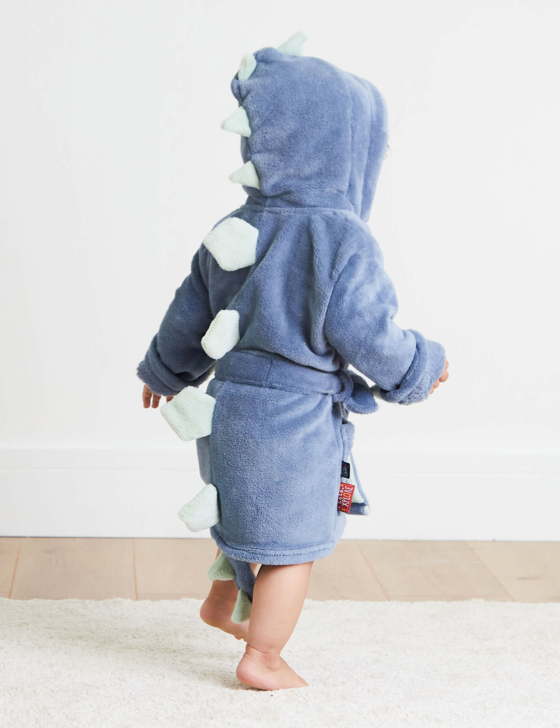 My 1St Years Boys Personalised Dinosaur Fleece Dressing Gown (6 Mths-7 Mths) - 3-4 Y - Blue, Blue