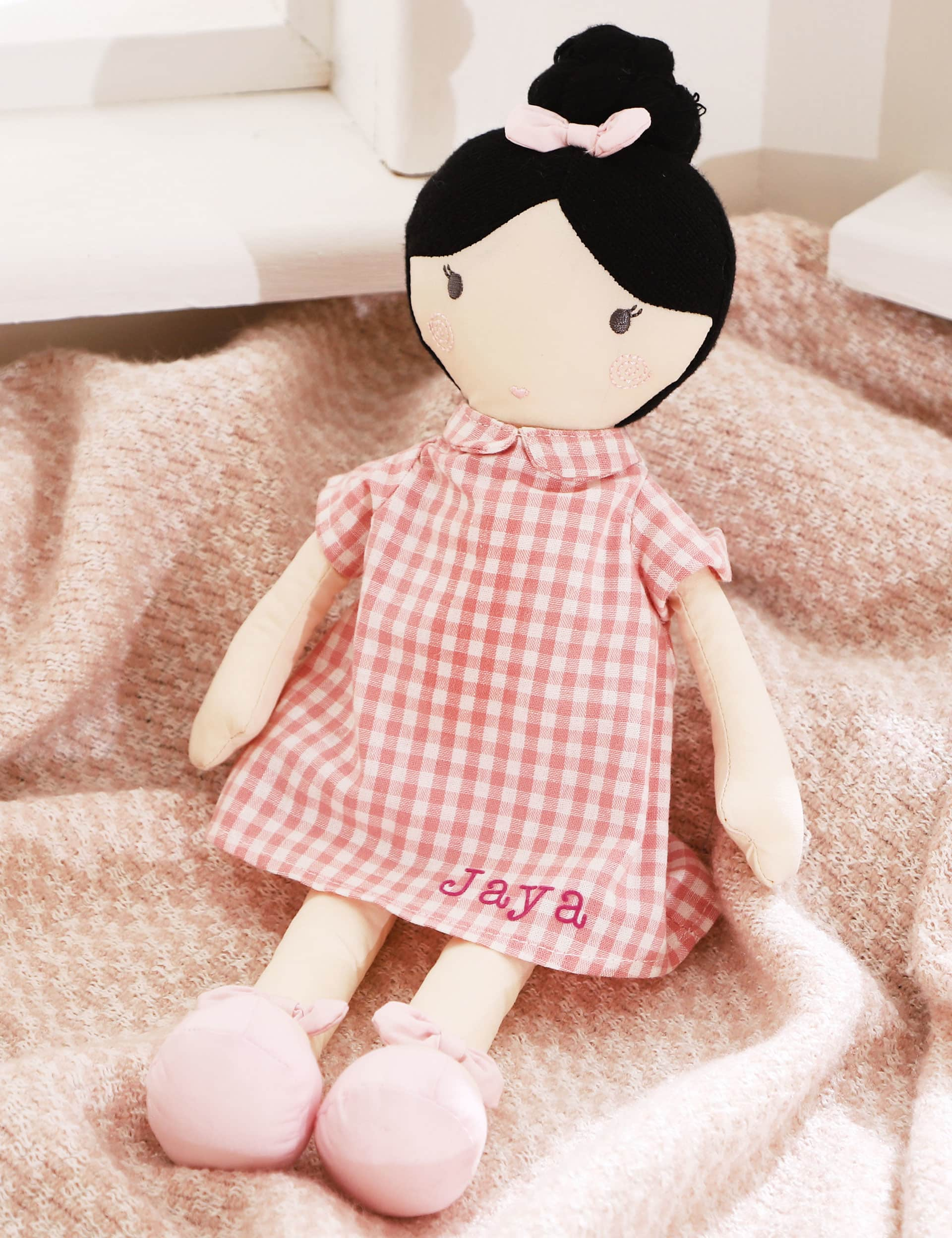 My 1St Years Personalised My 1st Doll With Black Hair - Pink, Pink