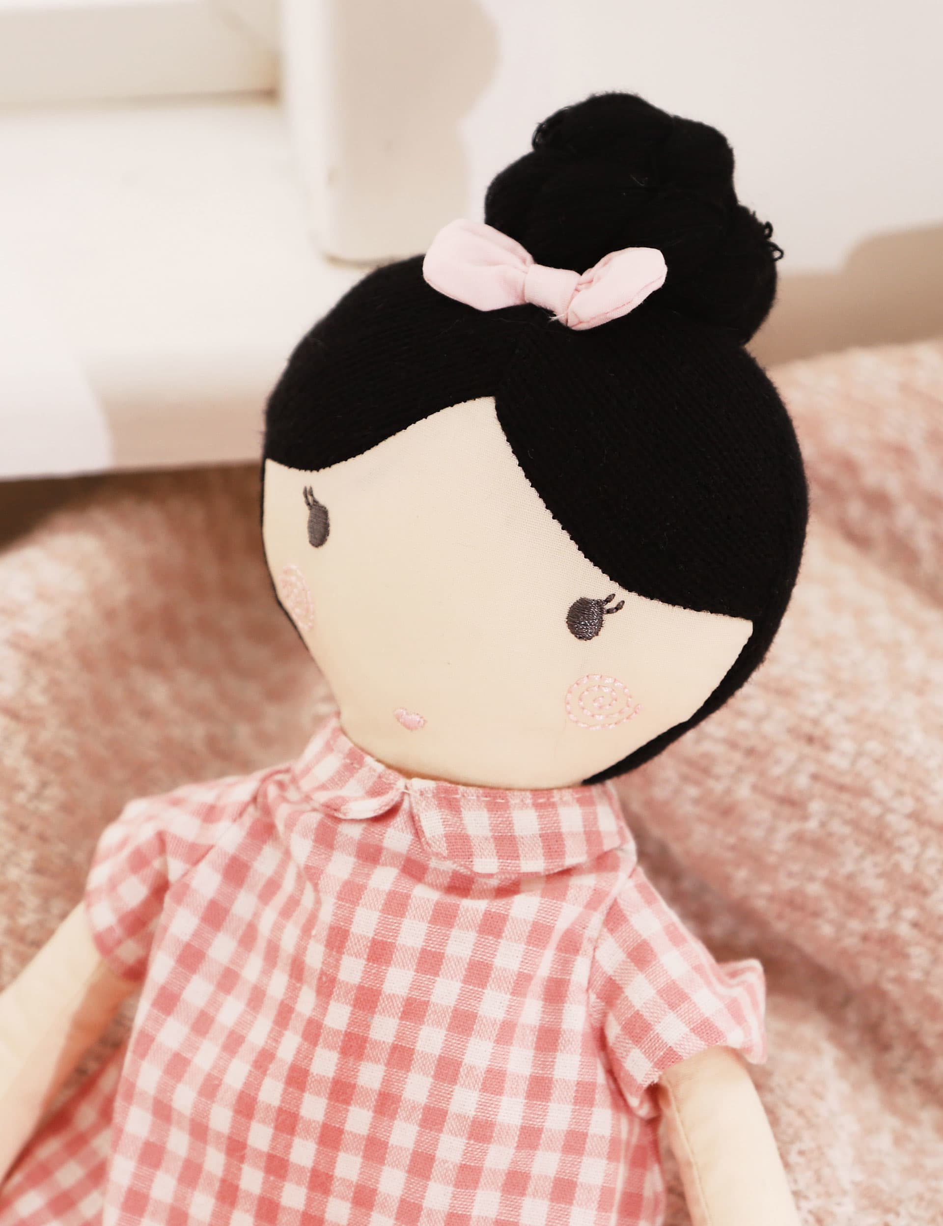 My 1St Years Personalised My 1st Doll With Black Hair - Pink, Pink