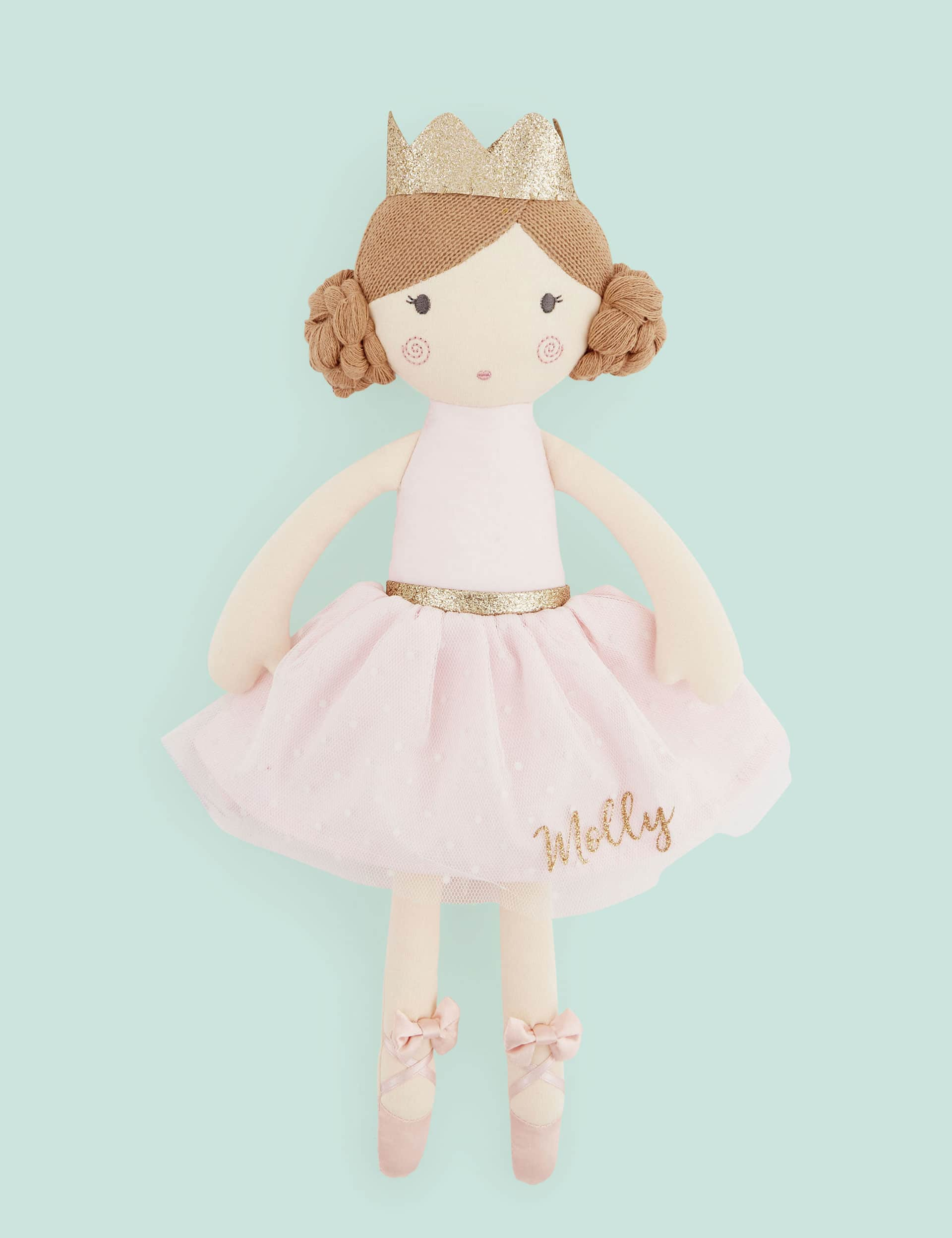 My 1St Years Personalised Ballerina Doll With Brunette Hair - Pink, Pink