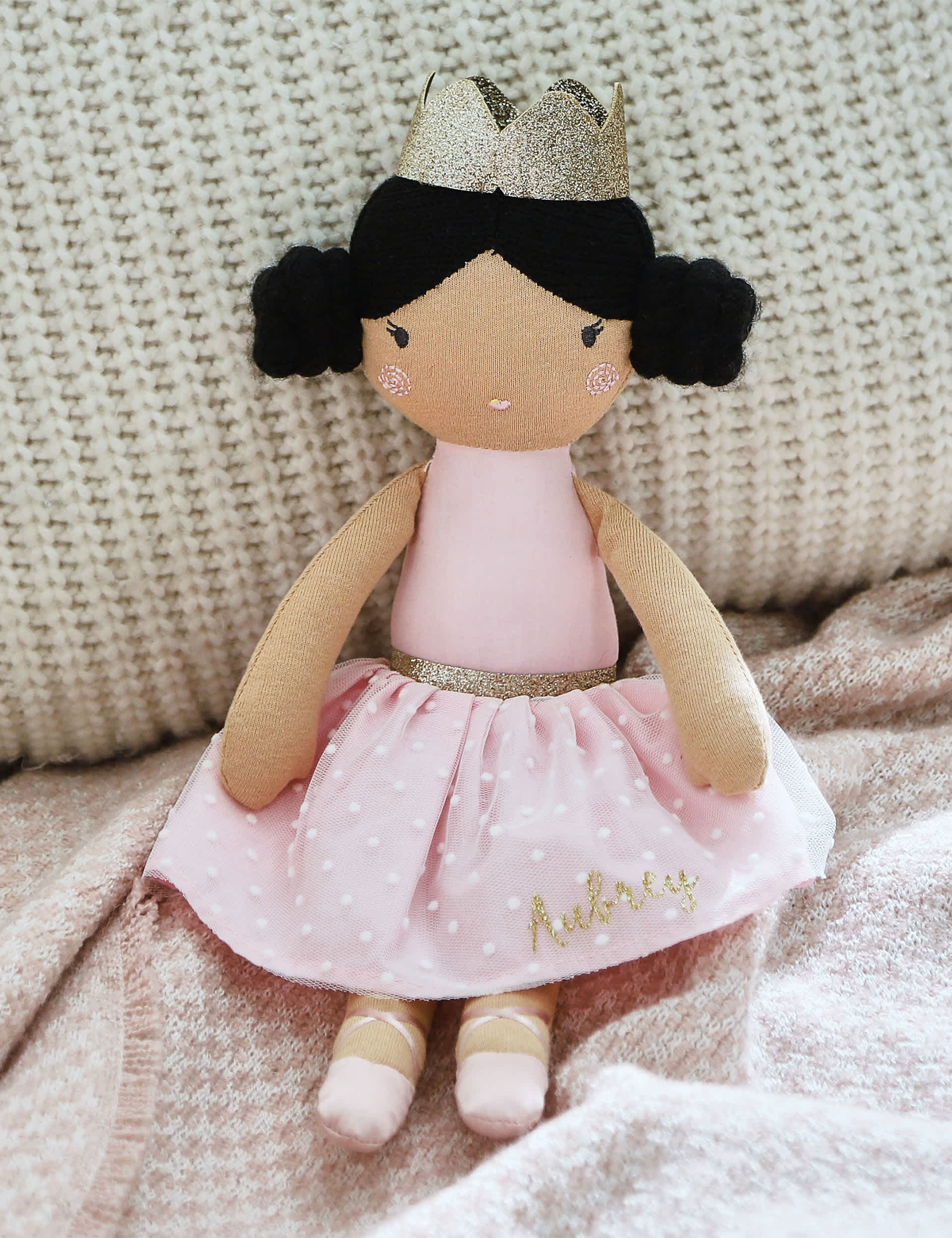 My 1St Years Personalised Ballerina Doll With Black Hair - Pink, Pink