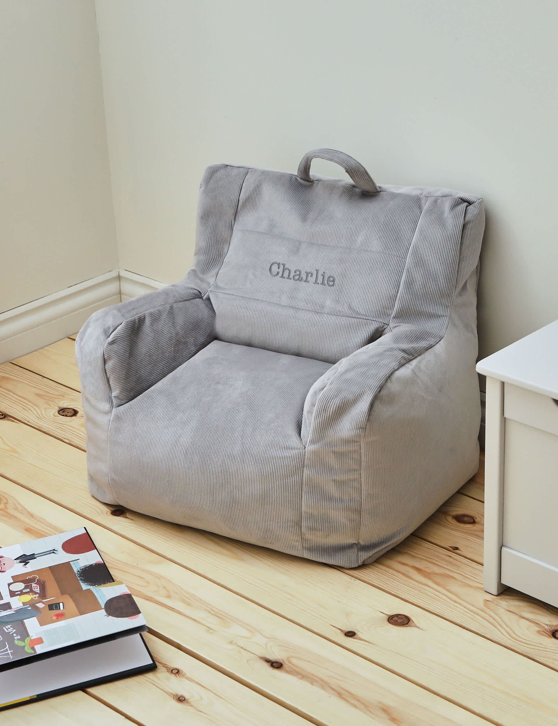 My 1St Years Personalised Grey Bean Bag Chair  Grey