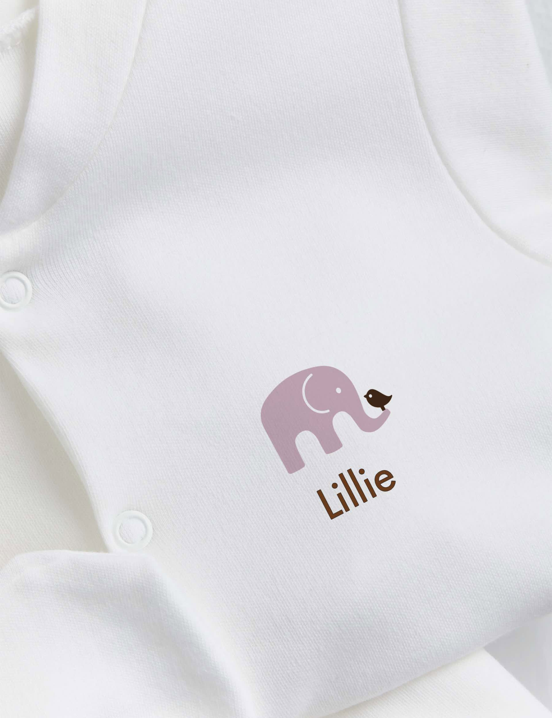 Molly & Monty Personalised Elephant Ultimate Collection Set (0-1 Yrs) - 6-12M - White, White