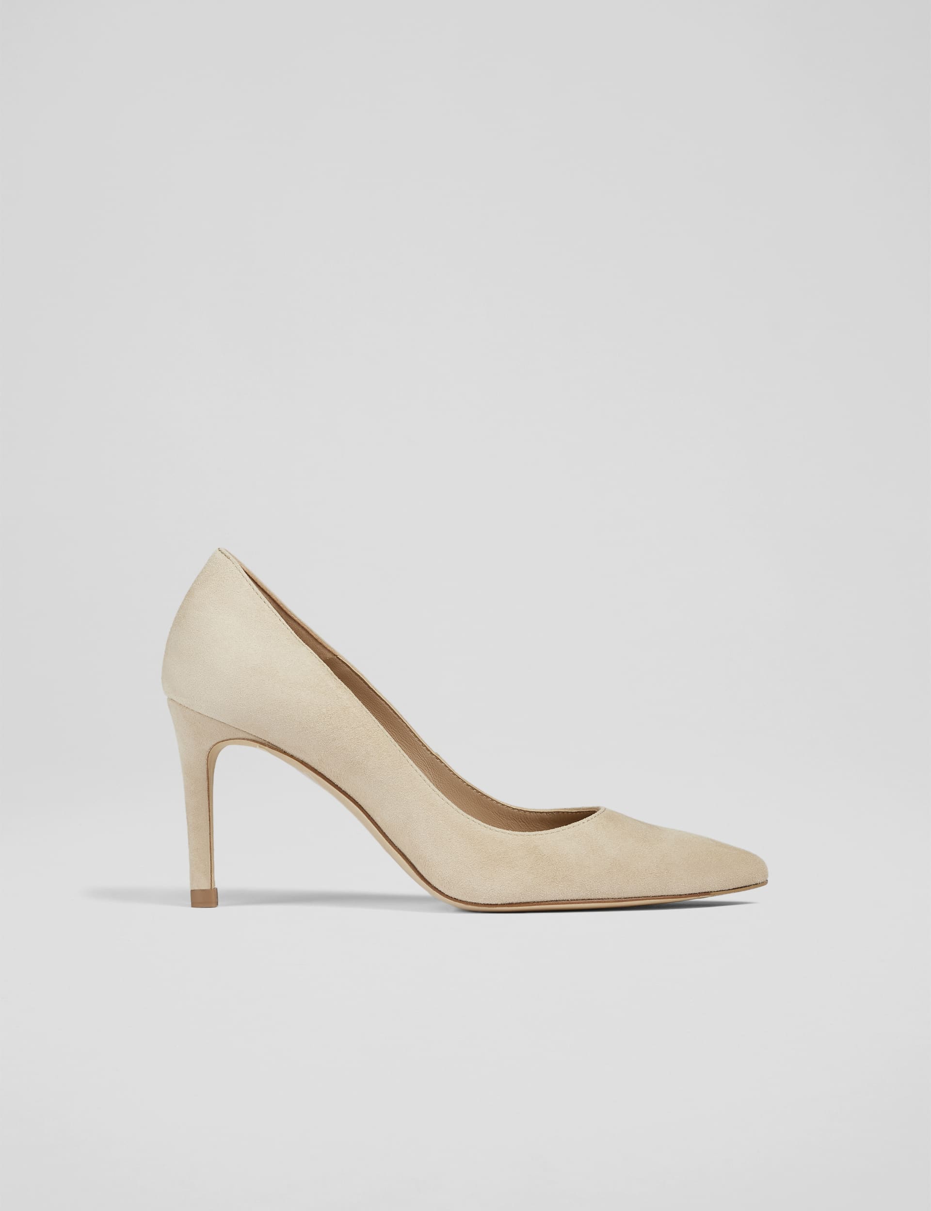 Lk Bennett Women's Suede Stiletto Heel Pointed Court Shoes - 6 - Beige, Beige,Pink