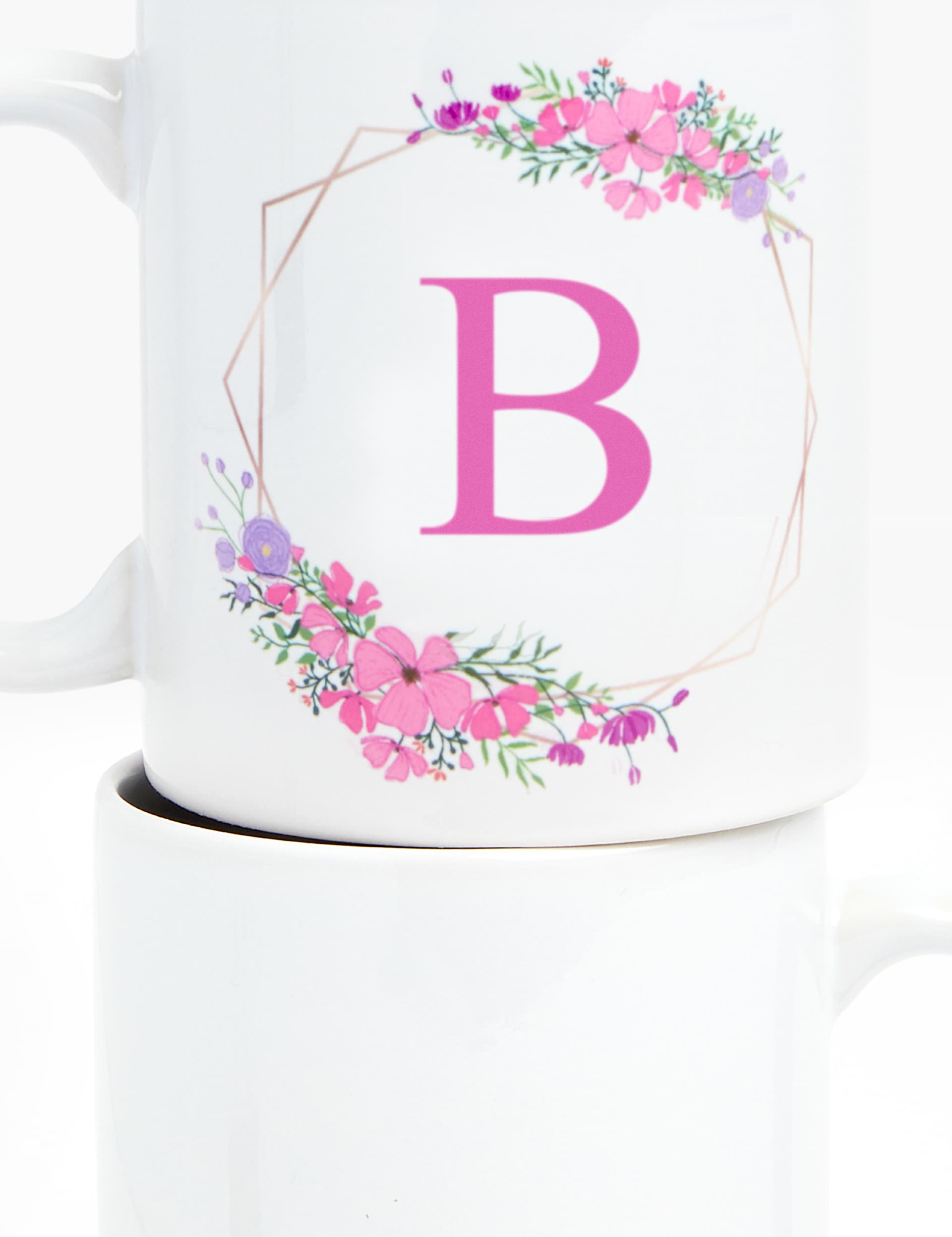 Dollymix Women's Personalised Initial Mug - White Mix, White Mix