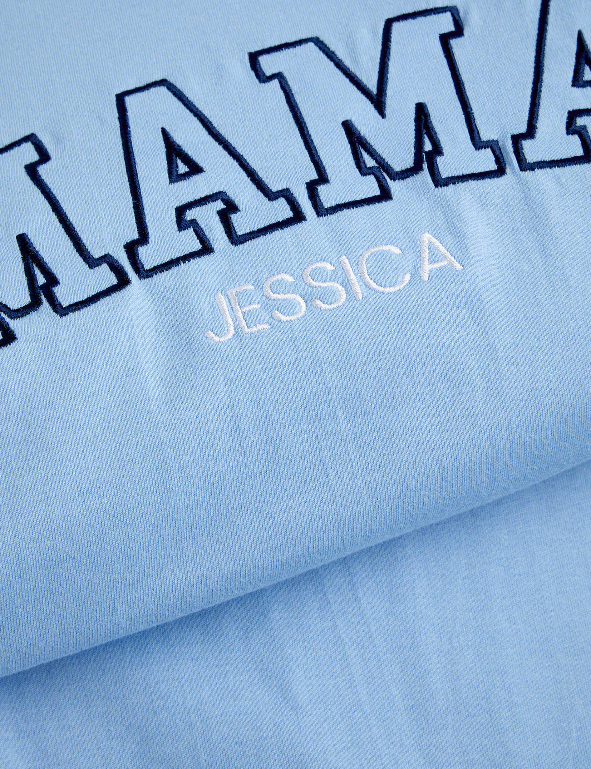 Dollymix Women's Personalised Mama Logo T-shirt - Blue Mix, Blue Mix