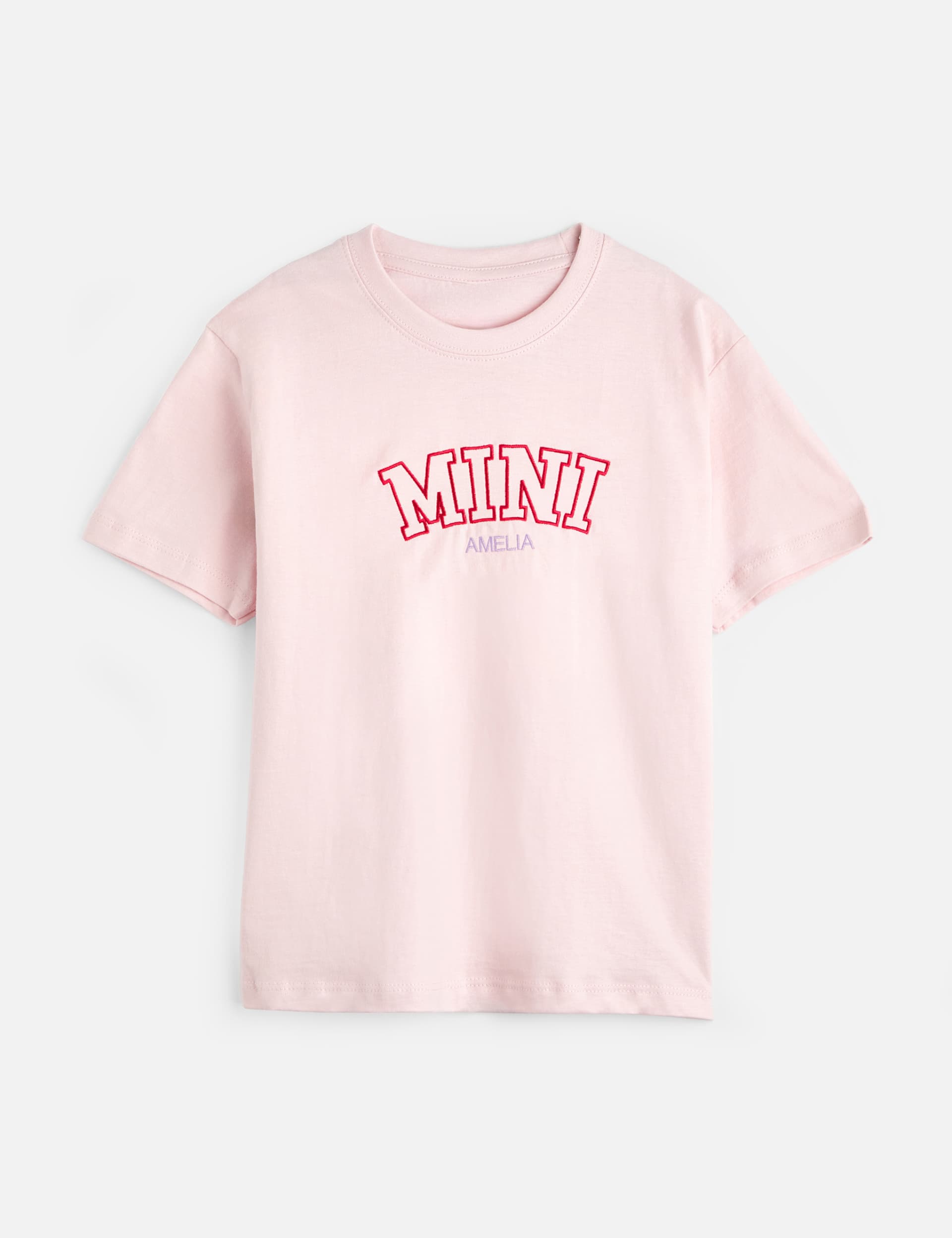Dollymix Girls Personalised Mini Logo T-shirt (1-12 Yrs)