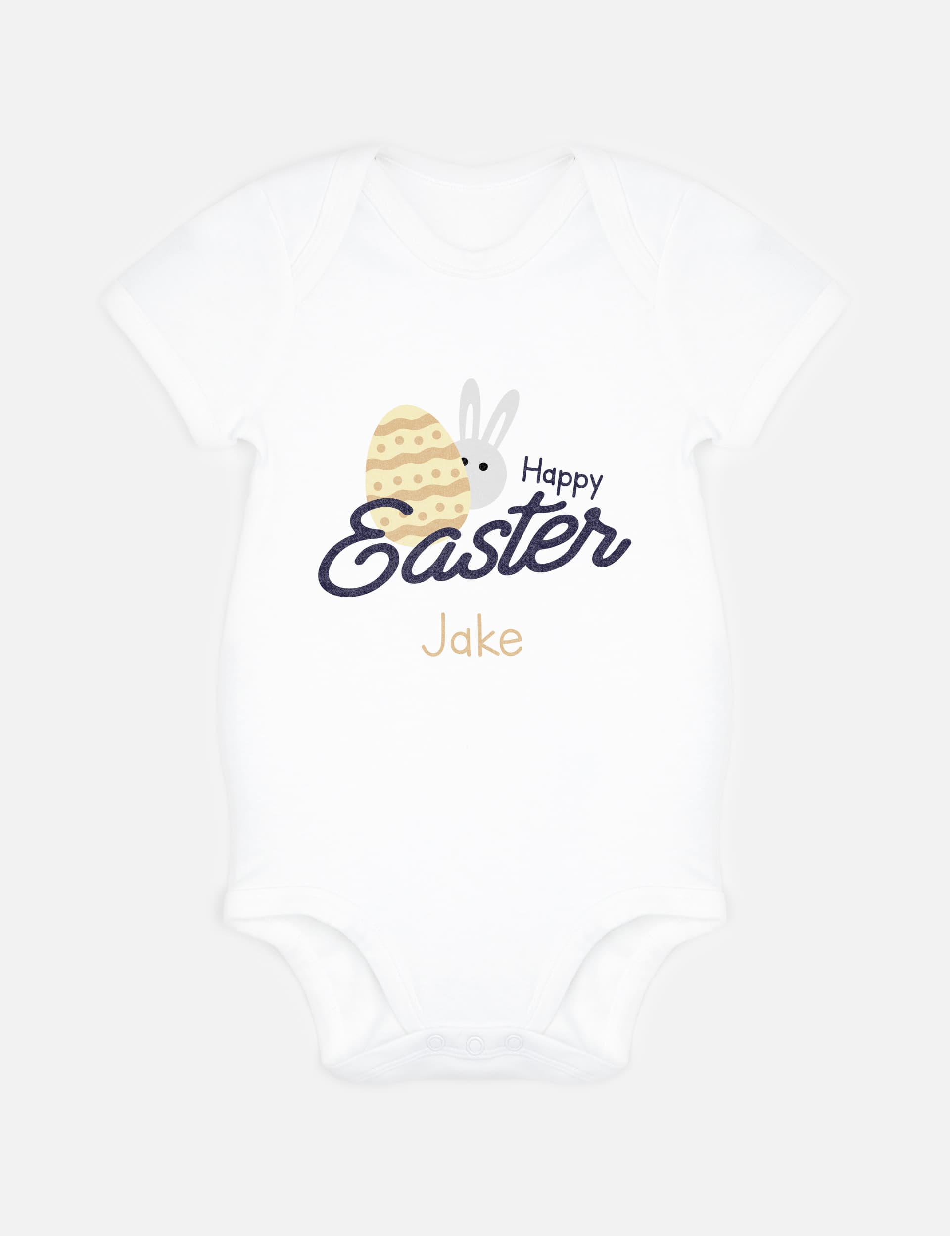 Dollymix Personalised Easter Bodysuit (0-18 Mths) - 6-12M - White Mix, White Mix