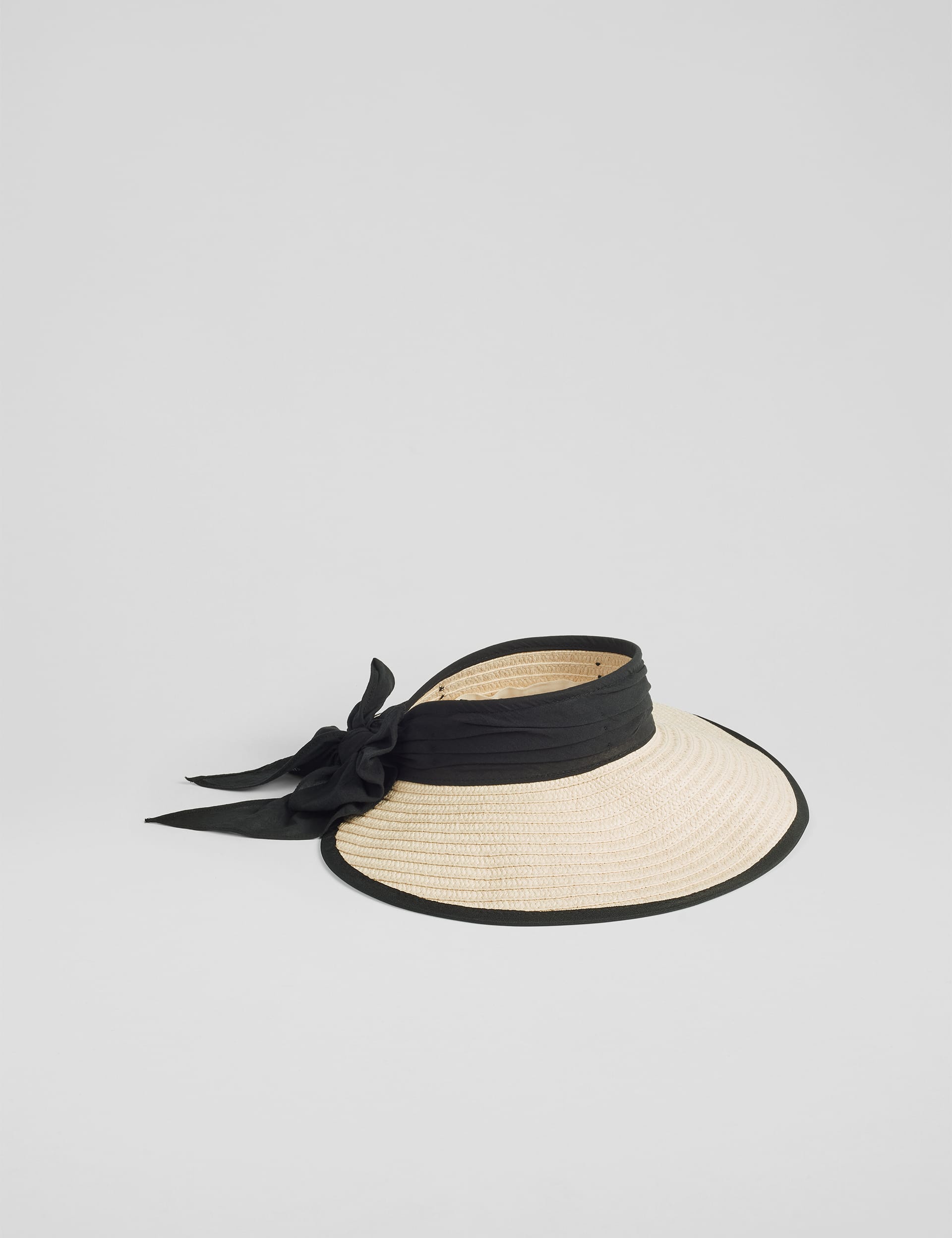 Lk Bennett Women's Raffia Visor - Black Mix, Black Mix