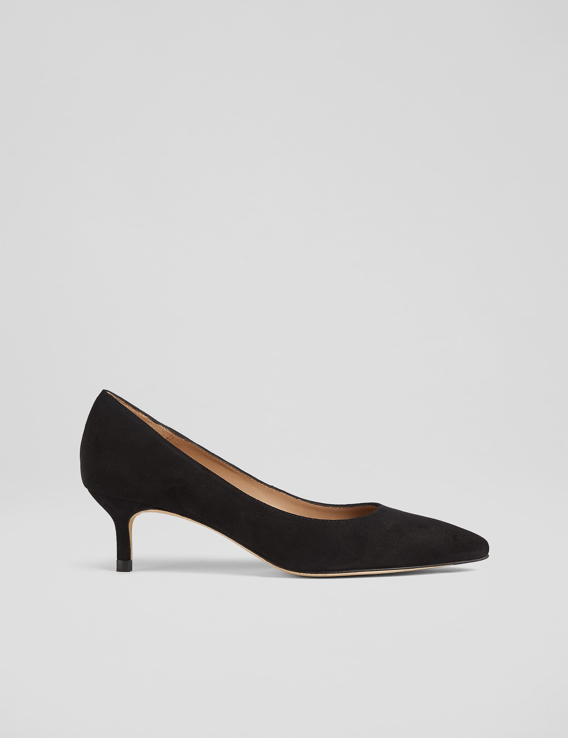 Lk Bennett Women's Suede Kitten Heel Pointed Court Shoes
