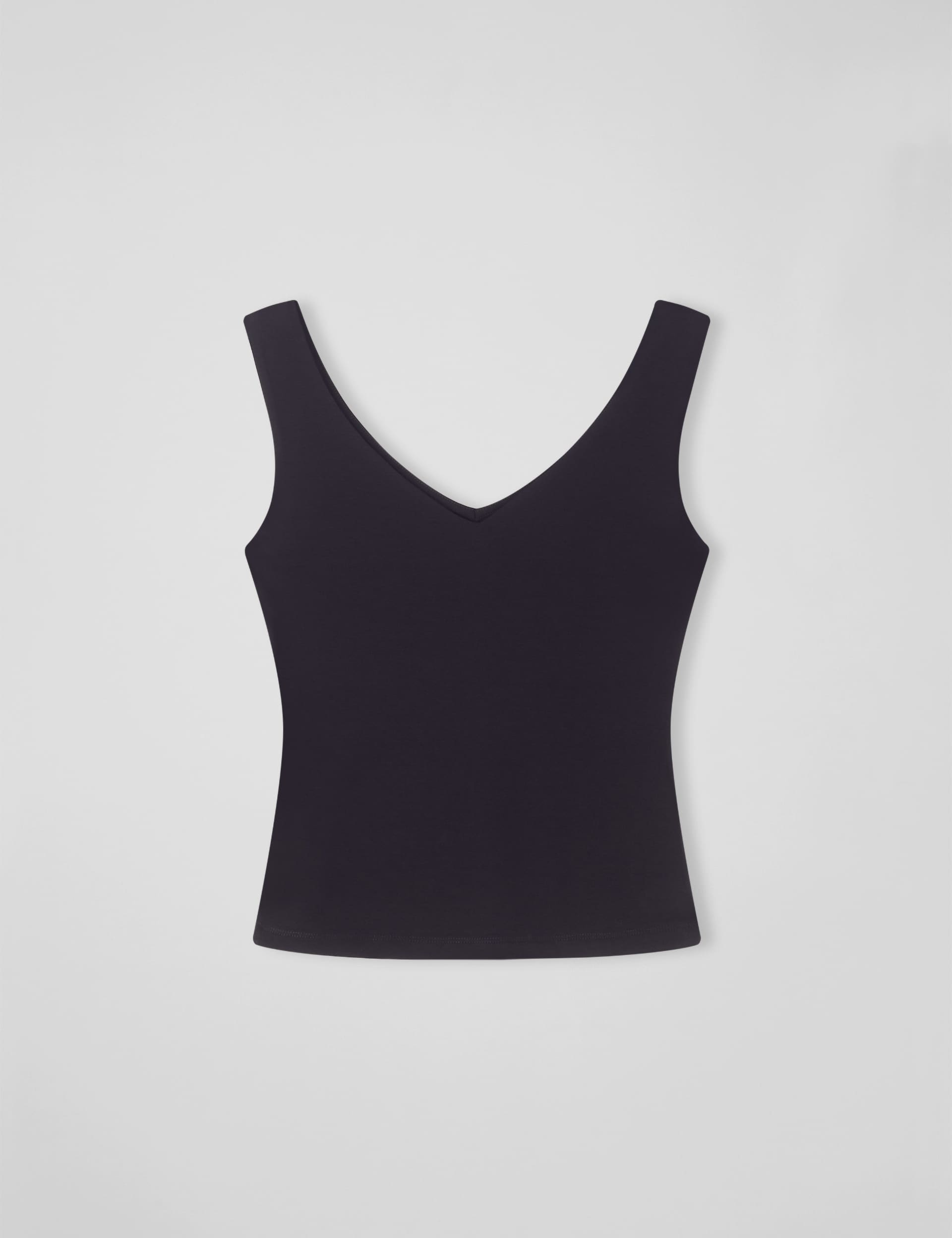 Lk Bennett Women's Jersey V-Neck Vest - M - Black, Black,Ivory