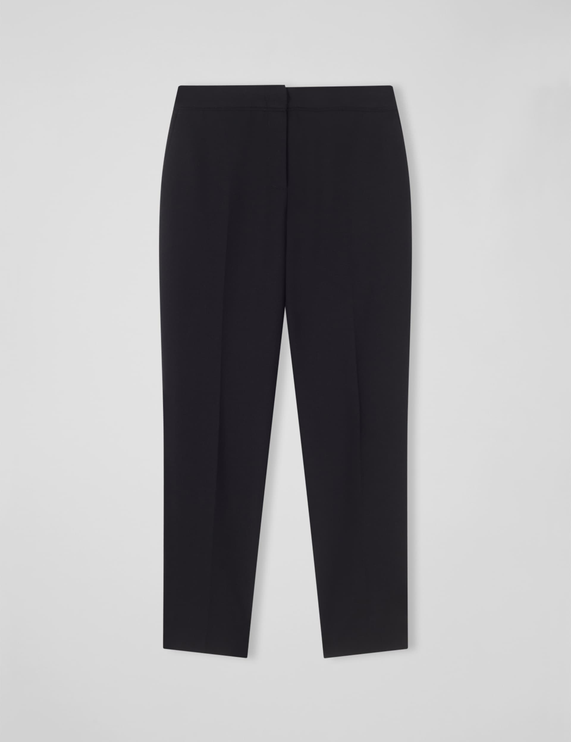 Lk Bennett Women's Crepe Tapered Ankle Grazer Trousers - 6 - Black, Black