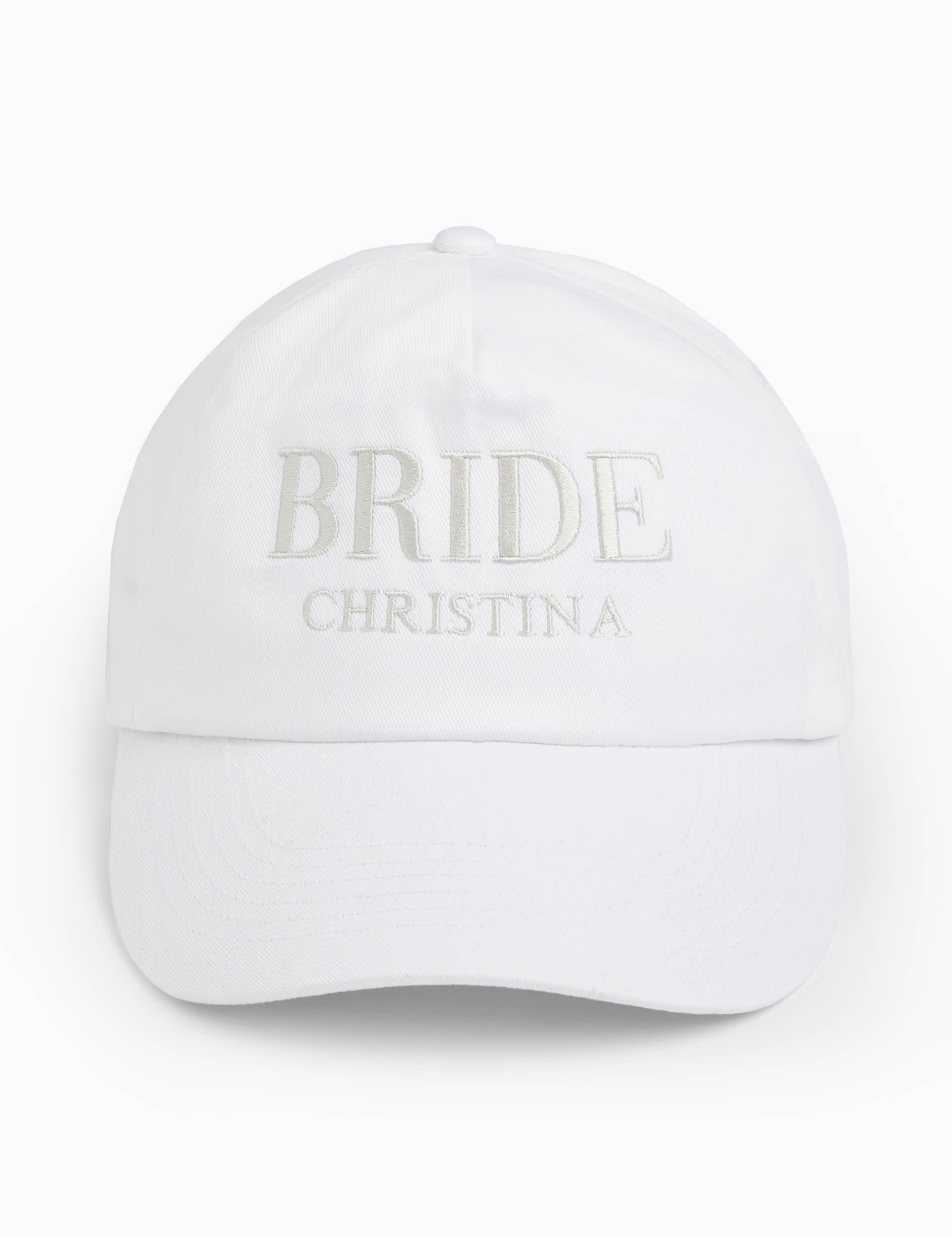 Dollymix Women's Personalised Bride Cap - White, White