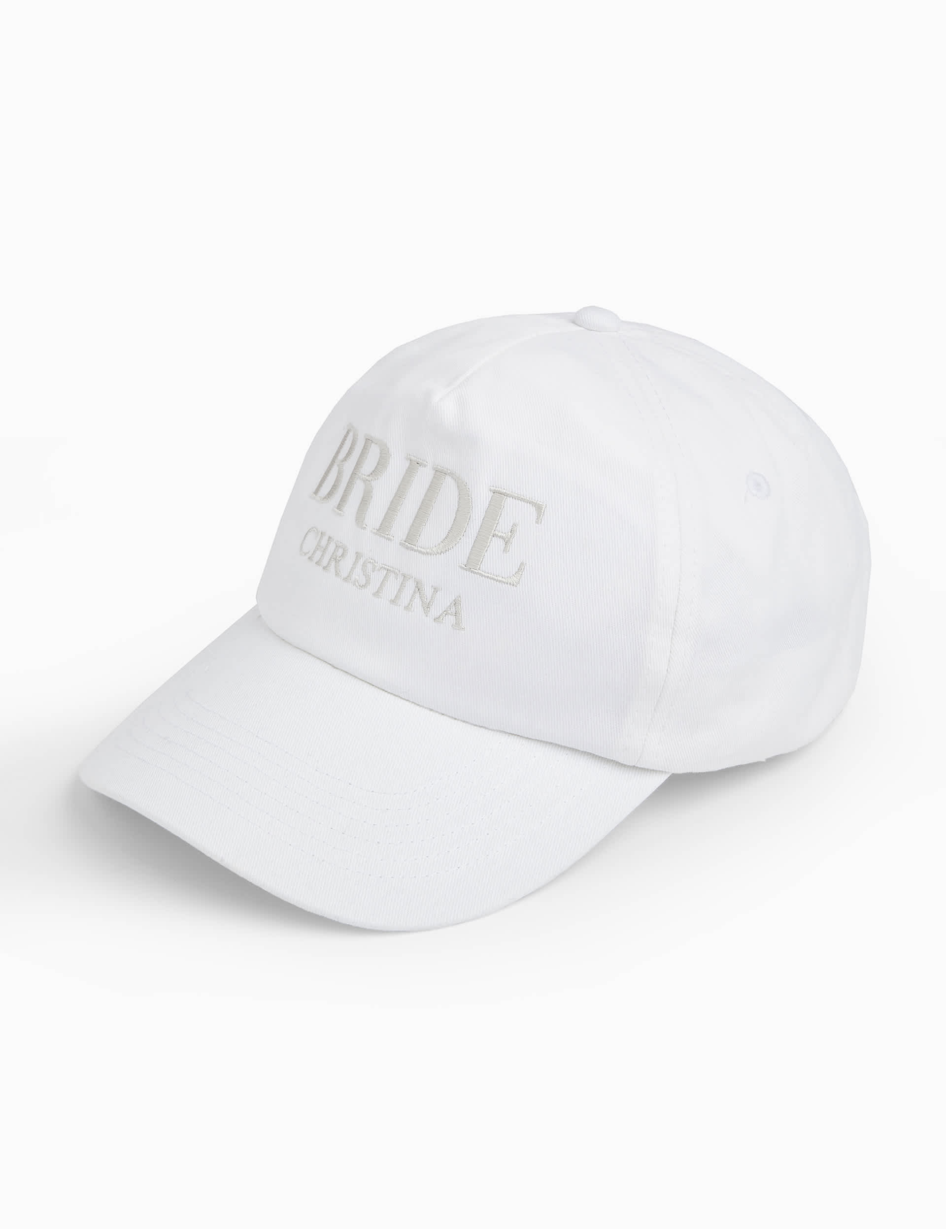 Dollymix Women's Personalised Bride Cap - White, White