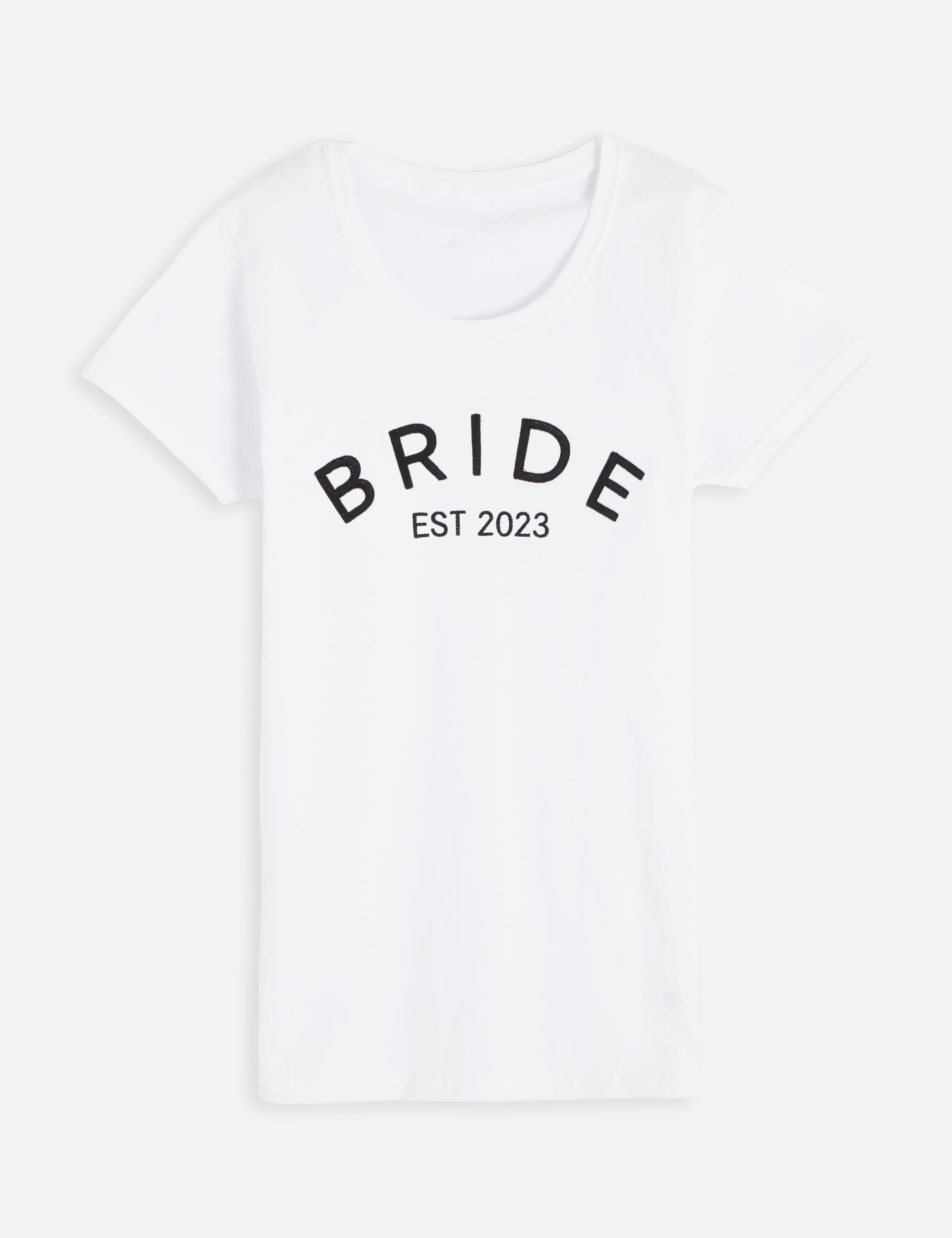 Dollymix Women's Personalised Bride T-Shirt - M - White, White