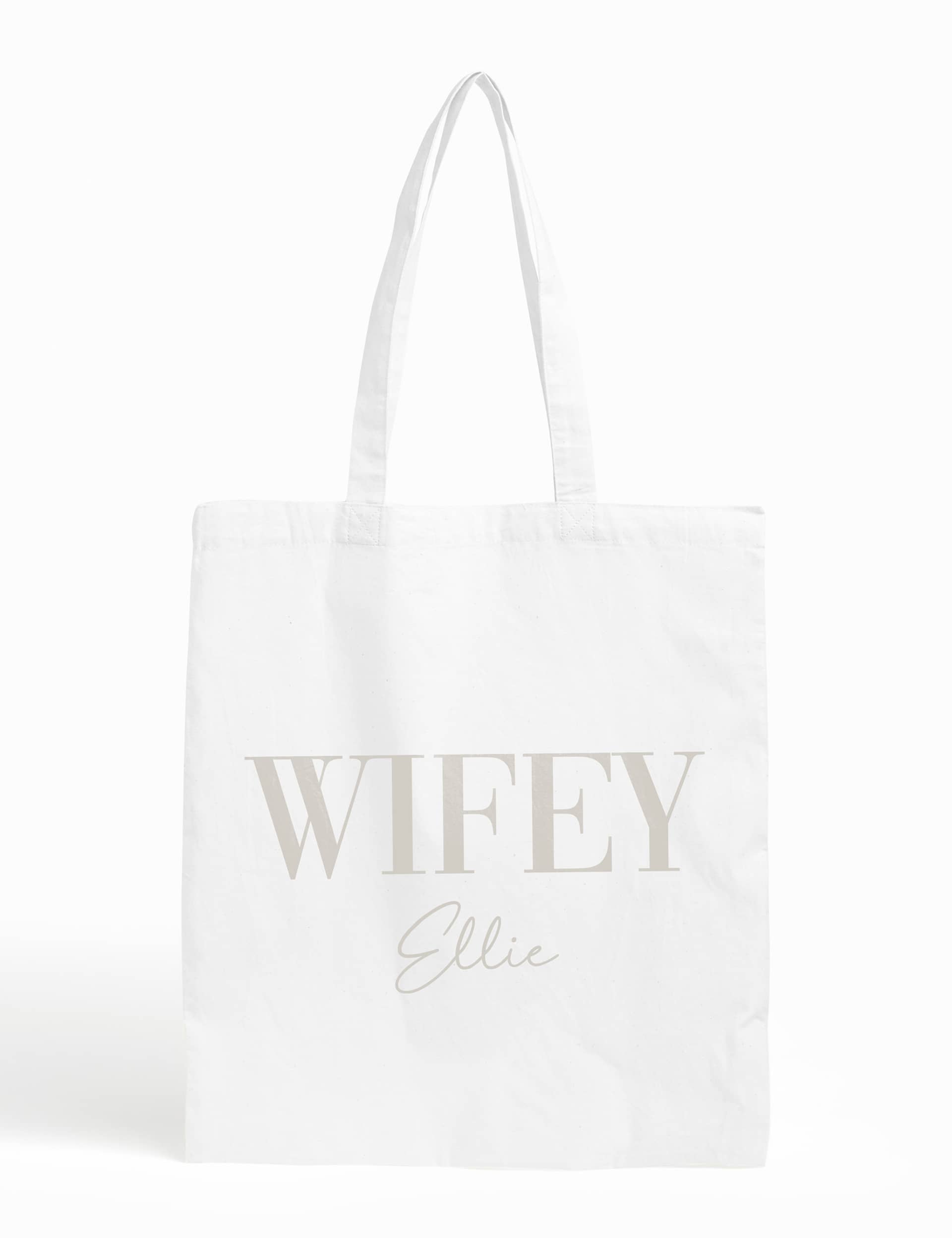 Dollymix Women's Personalised Wifey Tote Bag