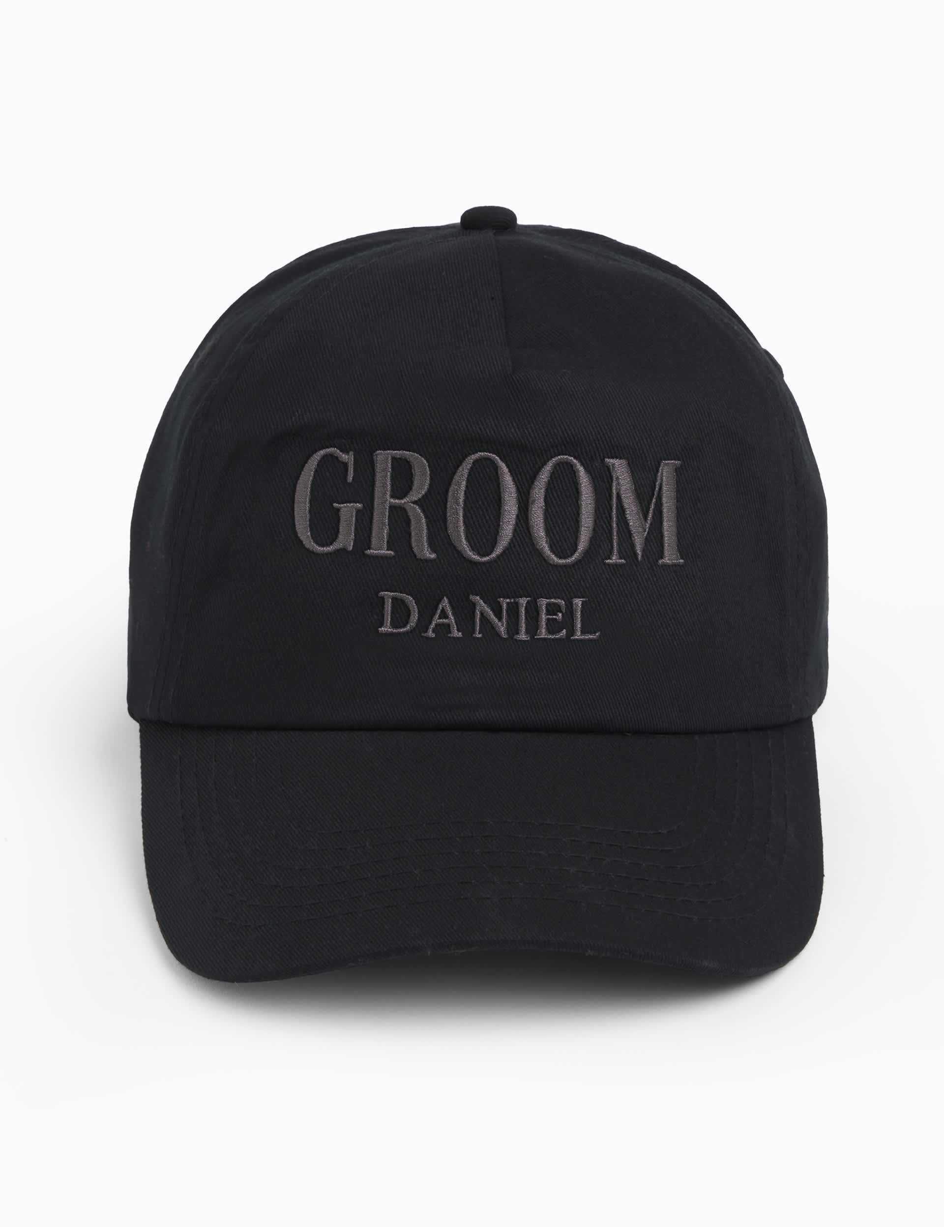 Dollymix Men's Personalised Groom Cap - one size - Black, Black