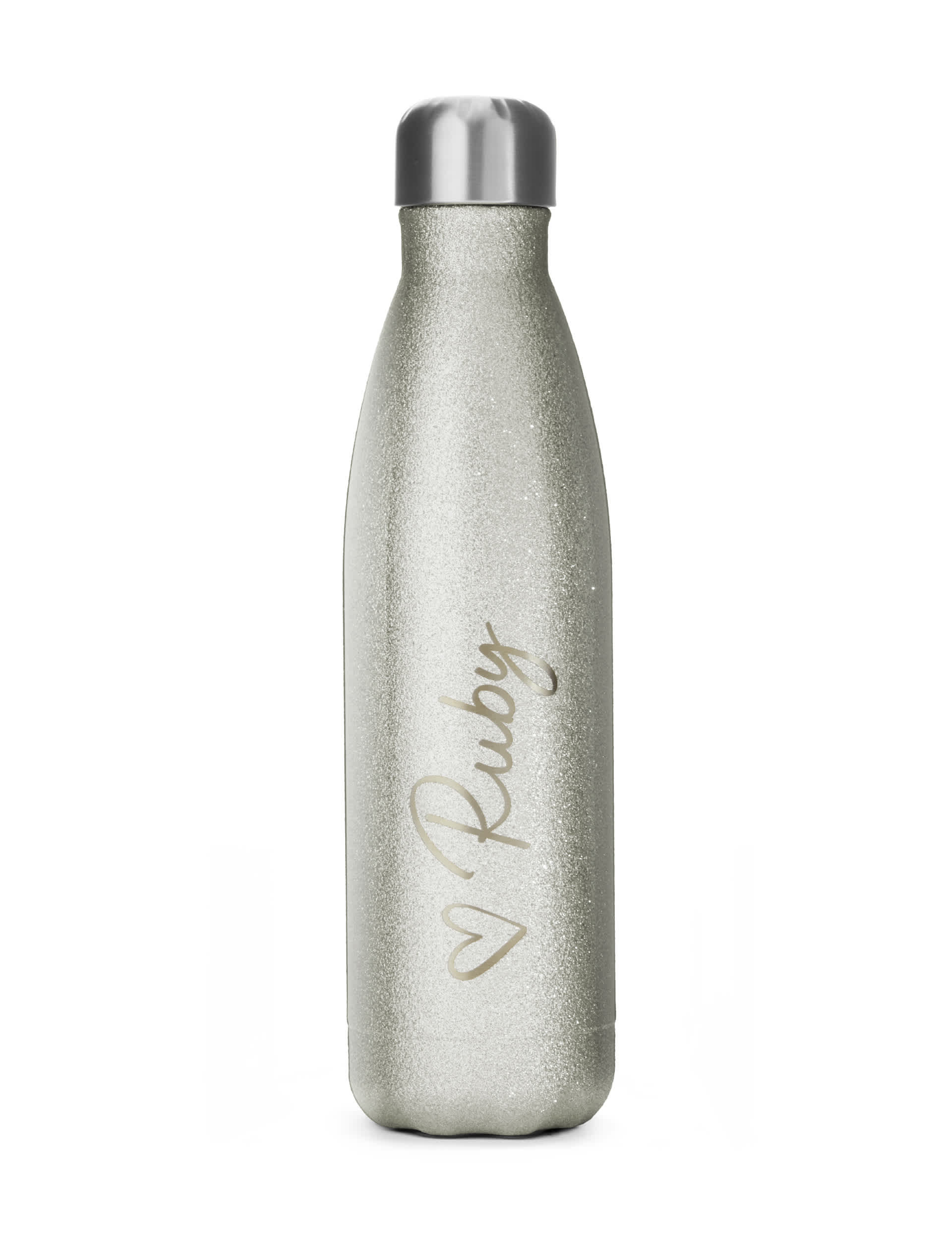 Dollymix Personalised Water Bottle - Silver, Silver