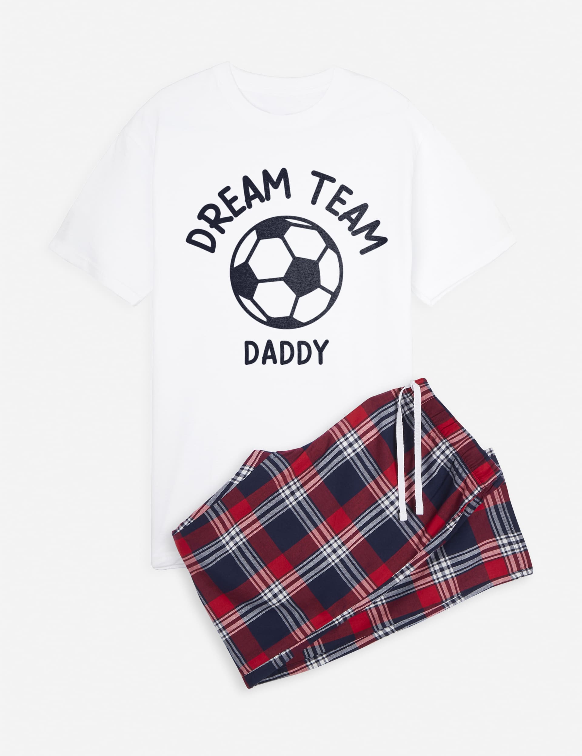 Dollymix Personalised Men's Football Pyjamas - White, White