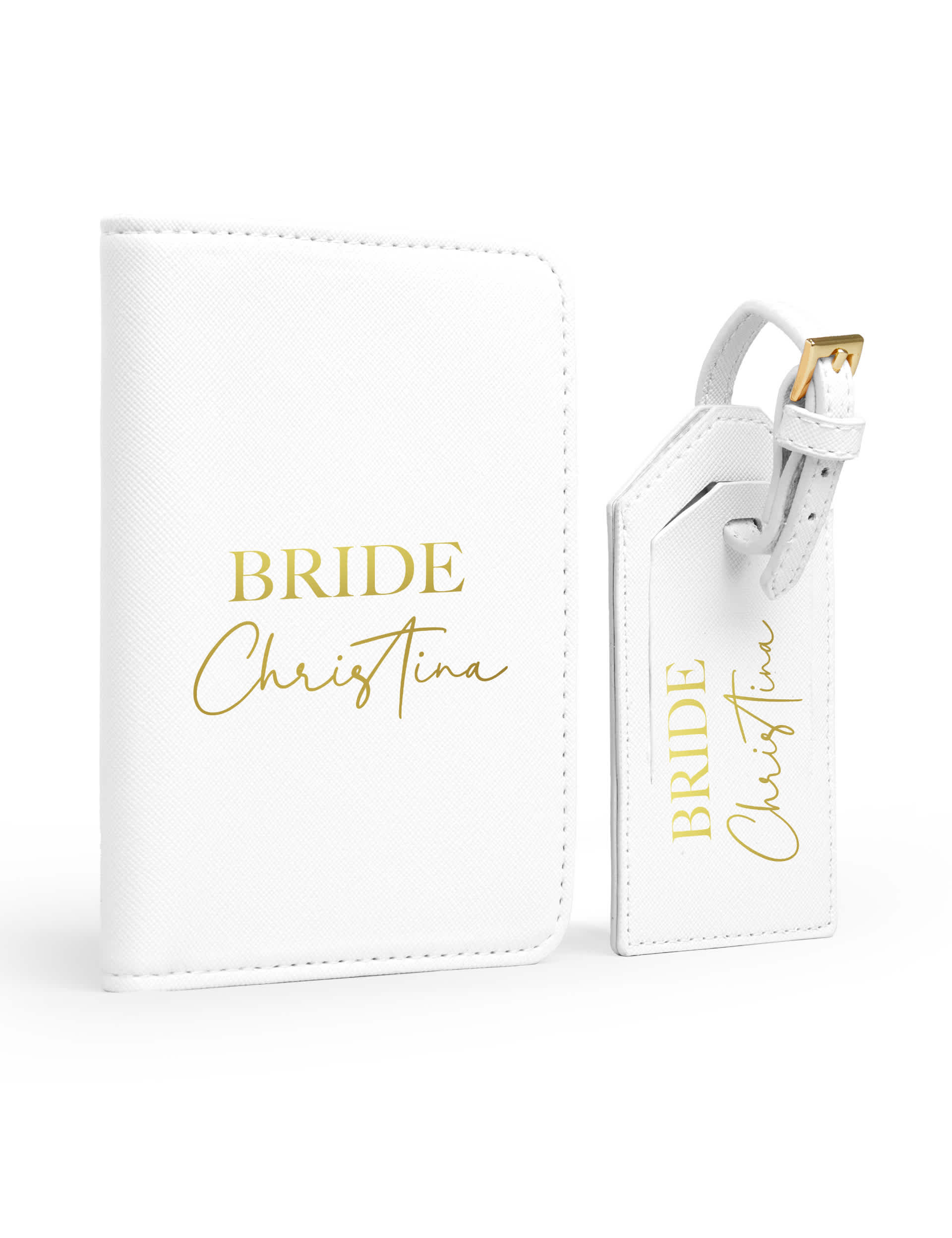 Dollymix Women's Personalised Bride Travel Set - White, White