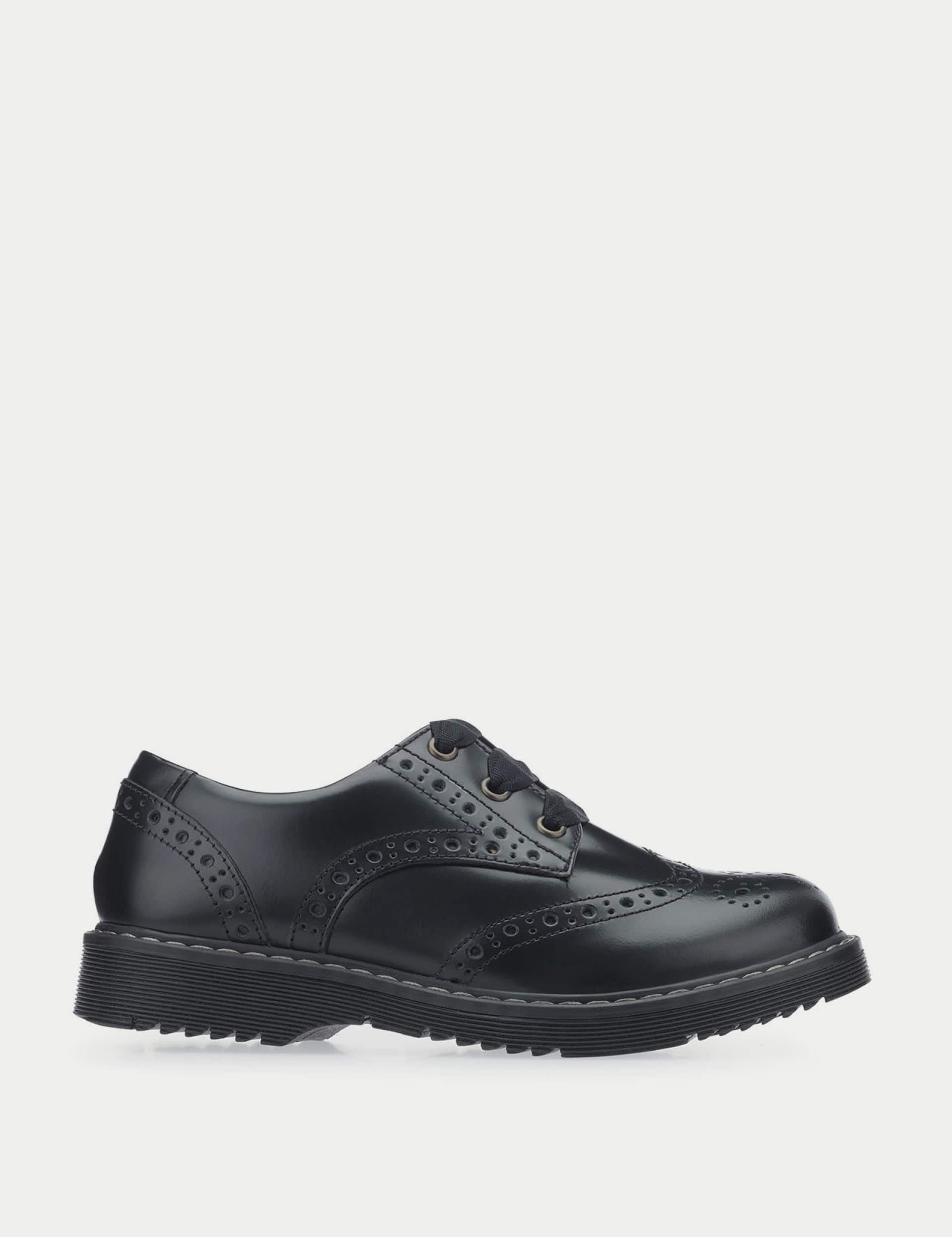 Start-Rite Kids Leather Schoolwear Brogues (12.5 Small - 9 Large) - 5.5 LSTD - Black, Black