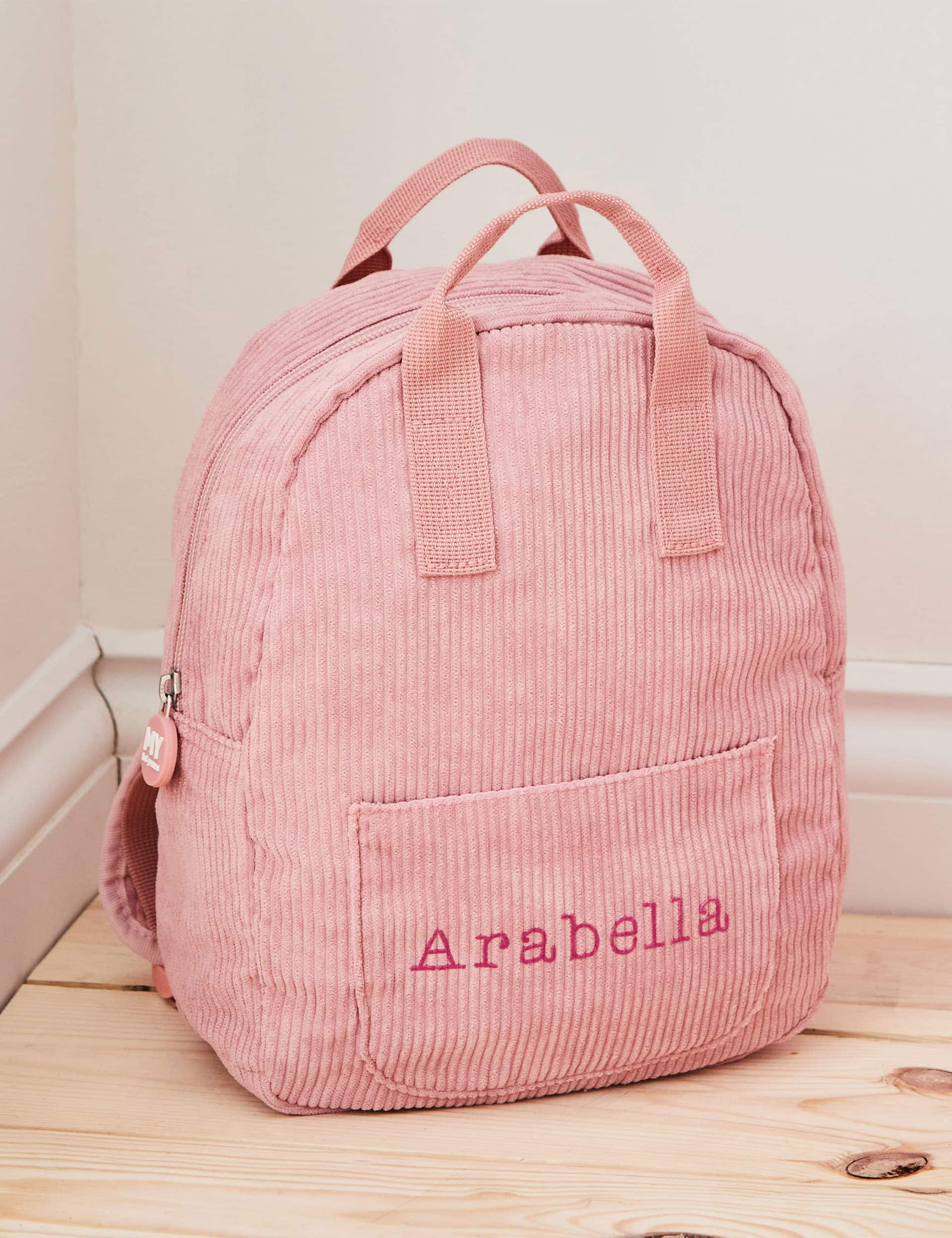 My 1St Years Boys Personalised Cord Mini Backpack - Pink, Pink,Blue