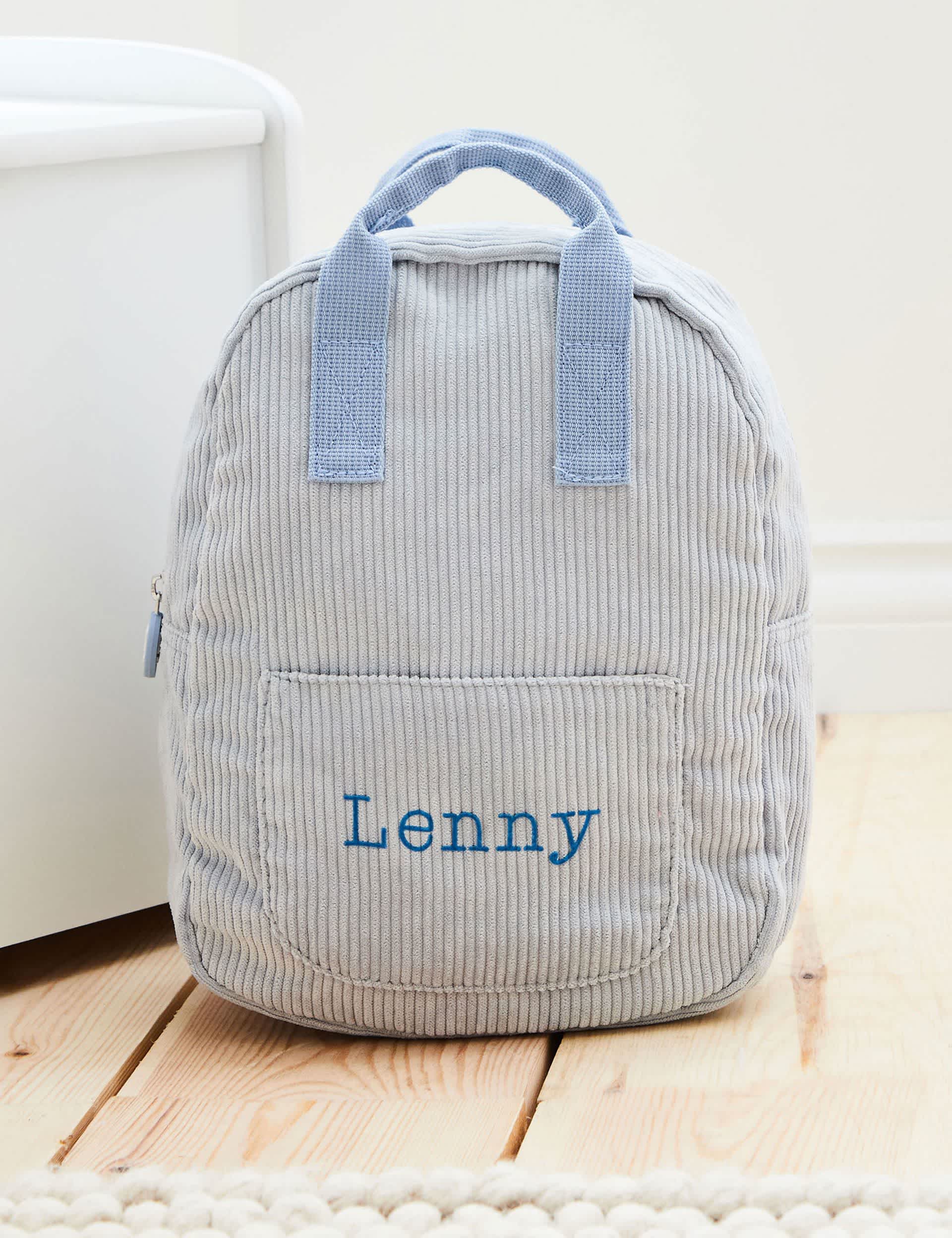 My 1St Years Boys Personalised Cord Mini Backpack - Blue, Blue