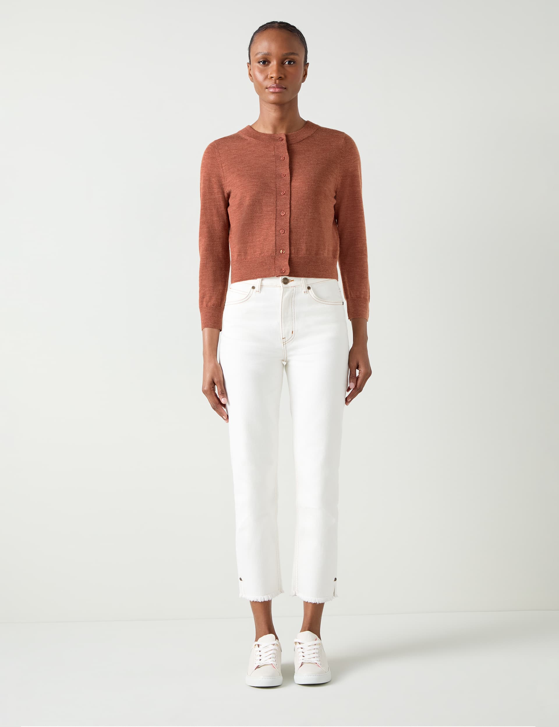 Lk Bennett Women's Pure Merino Wool Button Through Cardigan