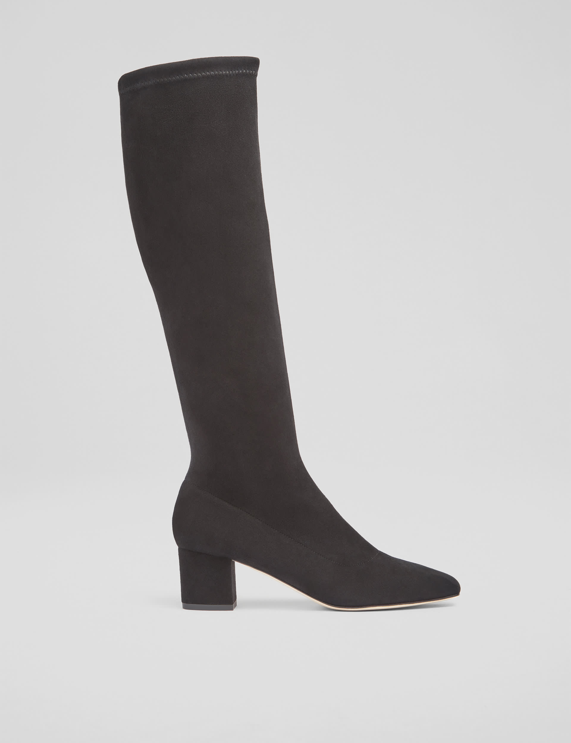 Lk Bennett Women's Suede Block Heel Knee High Boots