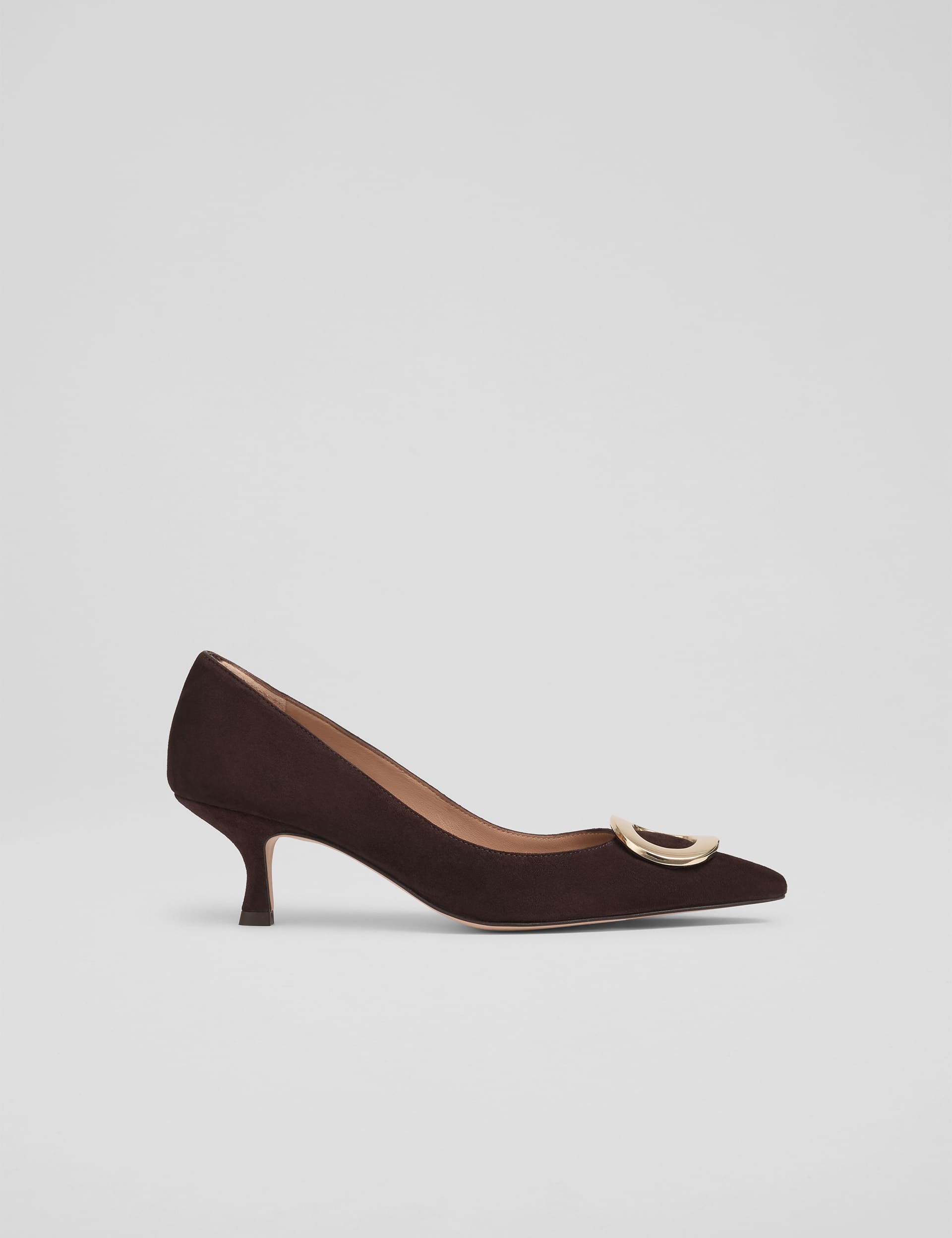 Lk Bennett Women's Ring Detail Stiletto Pointed Courts - 5 - Brown, Black,Brown