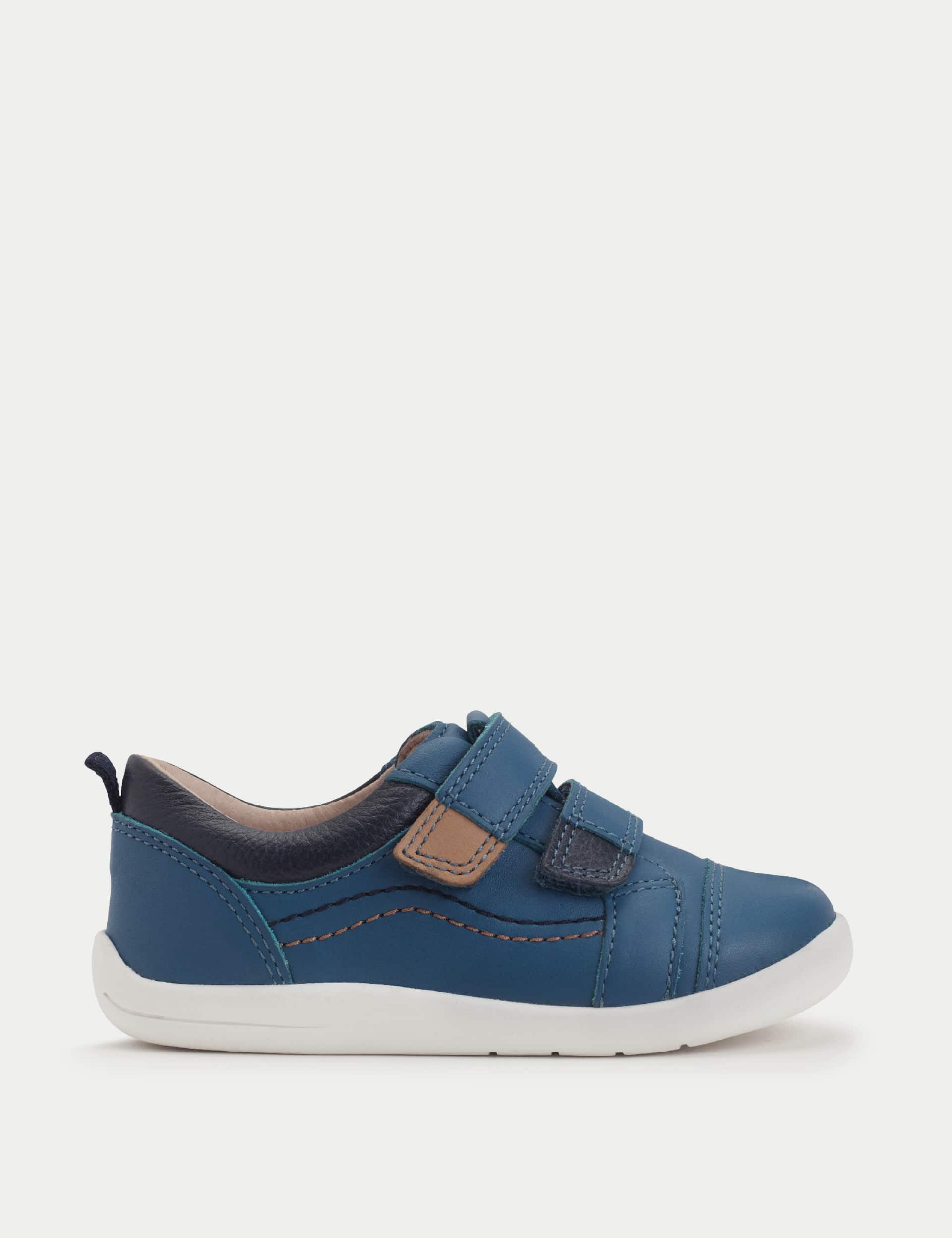 Start-Rite Kids Leather Riptape Shoes (4 Small - 8 Small) - 4SSTD - Blue, Blue