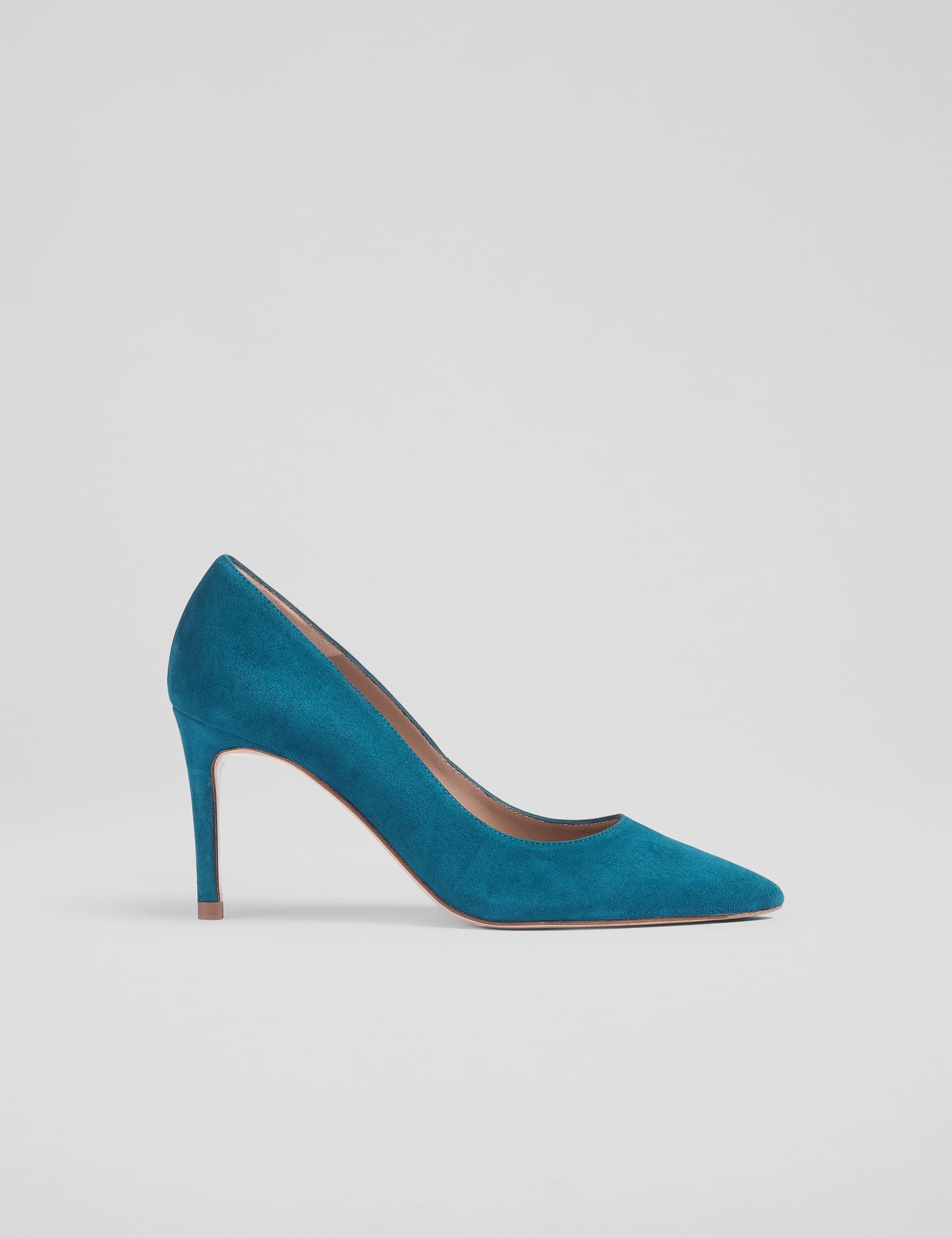 Lk Bennett Women's Leather Stiletto Heel Court Shoes - 5 - Blue, Blue