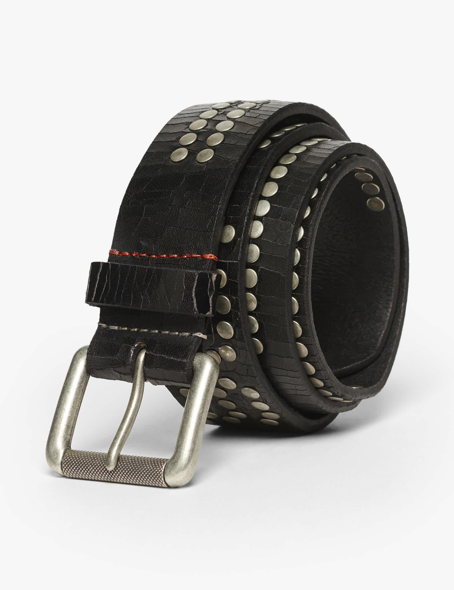 Superdry Men's Leather Stud Belt - M - Black, Black