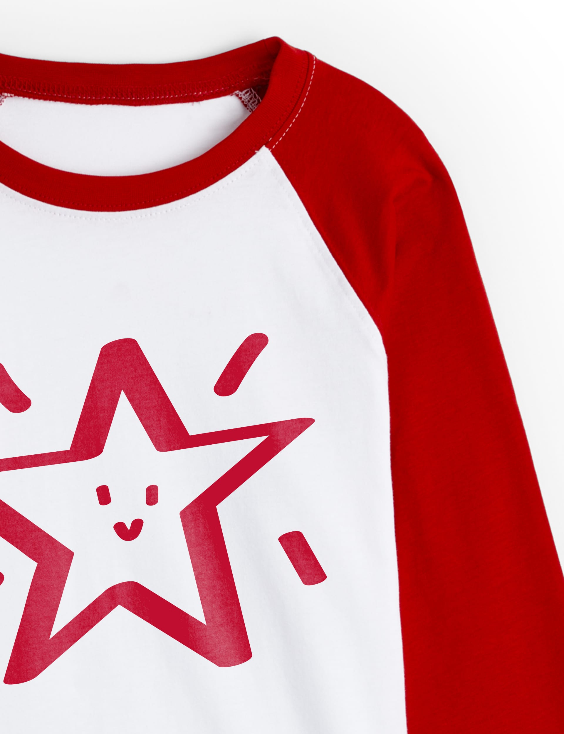 Dollymix Girls Personalised Star T-Shirt (0-4 Yrs) - 0-6M - Red Mix, Red Mix