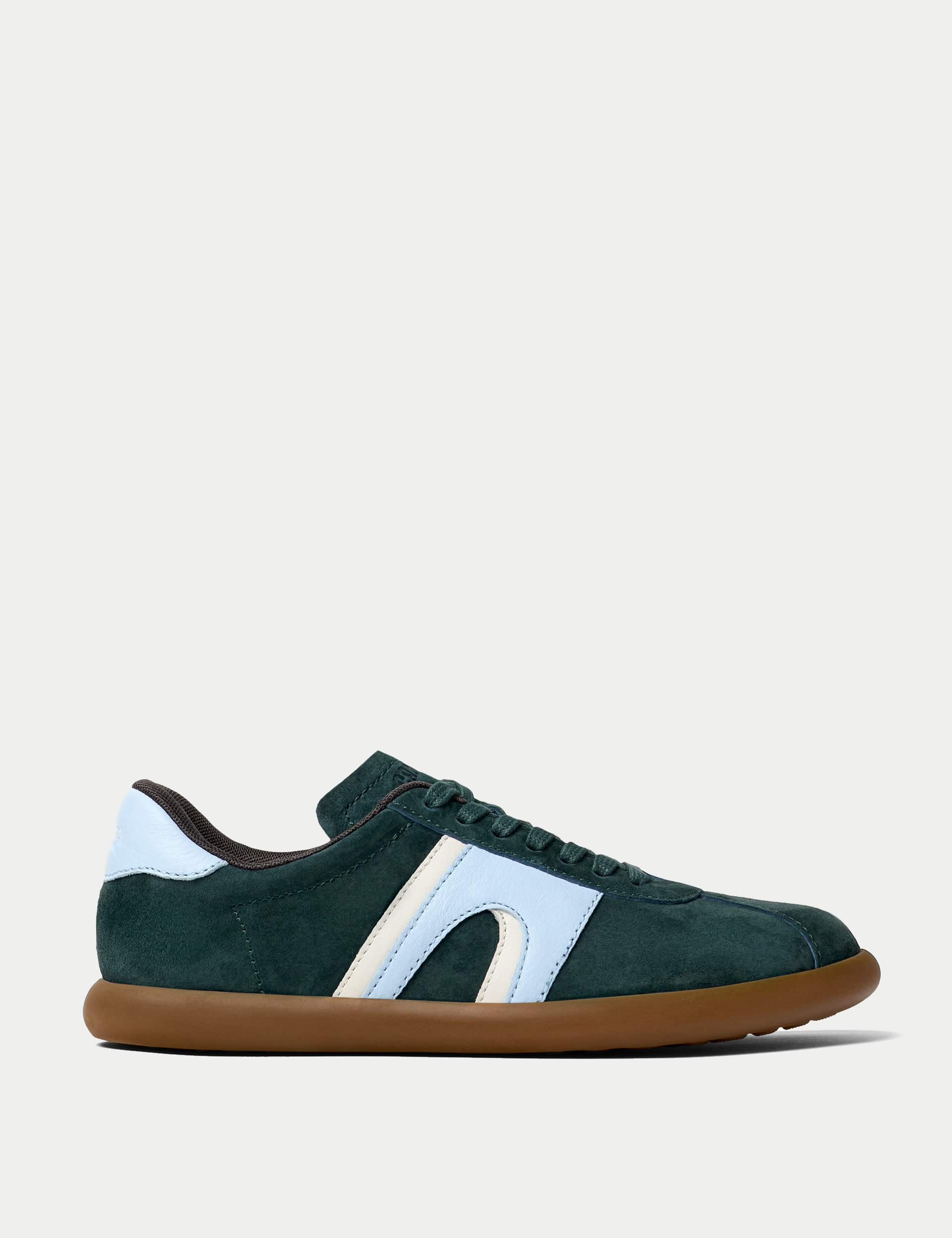 Camper Women's Lace Up Colour Block Trainers - 5 - Dark Green, Dark Green