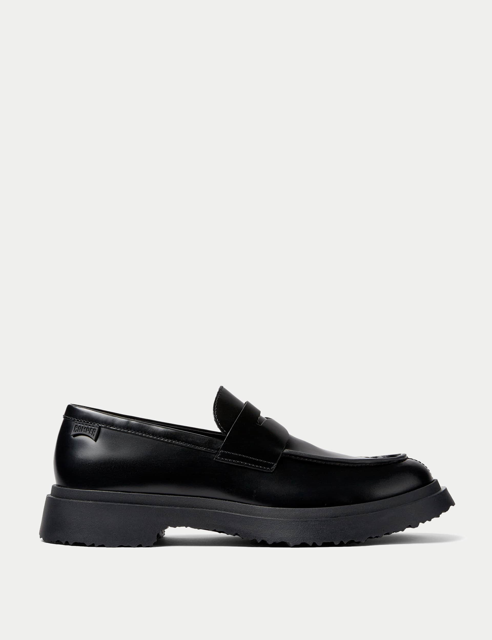 Camper Men's Leather Loafers - 10 - Black, Black