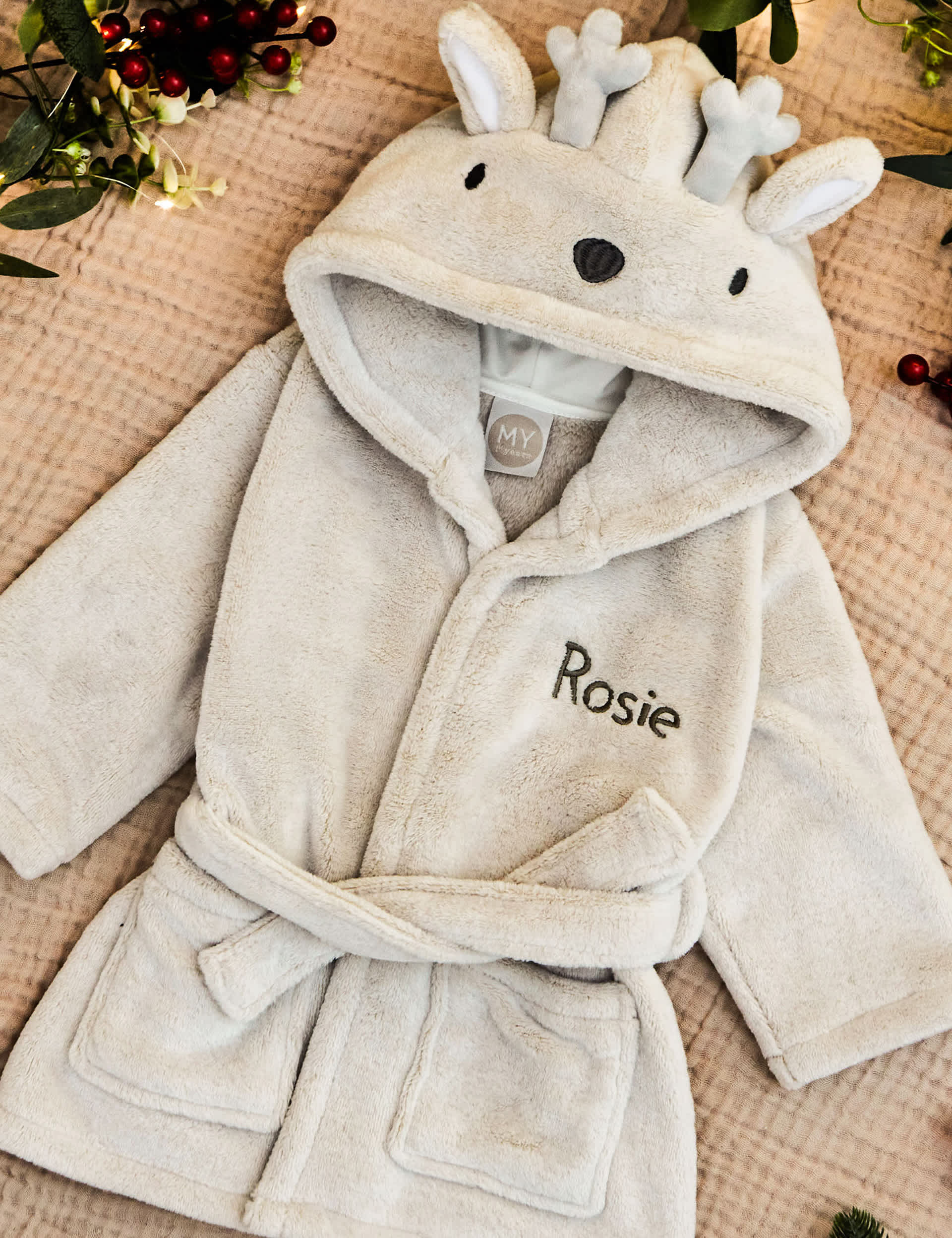 My 1St Years Personalised Deer Dressing Gown - 1-2Y - Brown, Brown